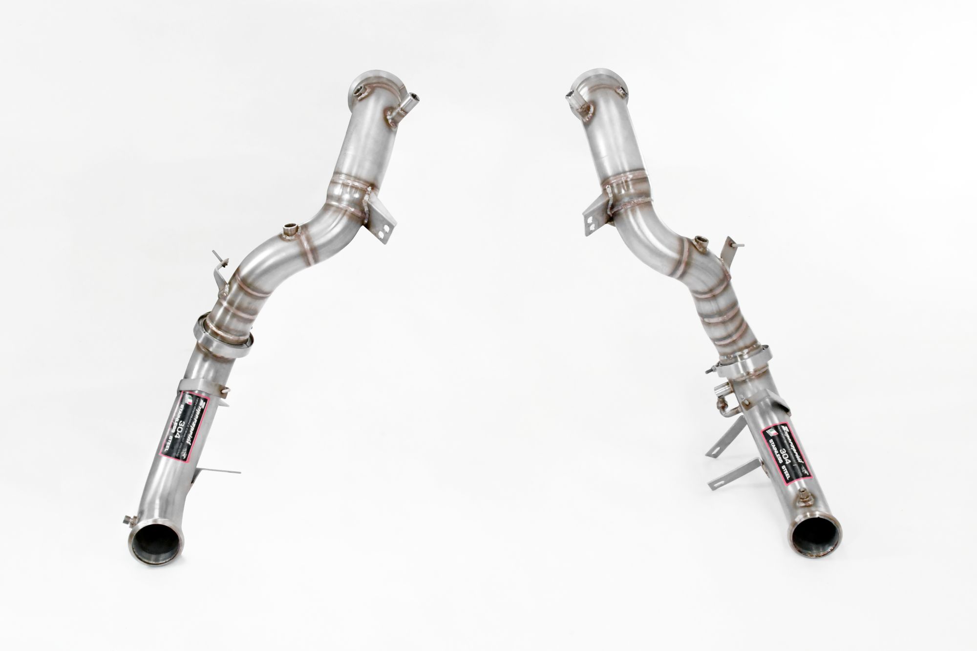 Kit downpipe Destro + Sinistro<br>(Sostituisce catalizzatore + GPF)<br>Con prese per sensori di pressione / EGT