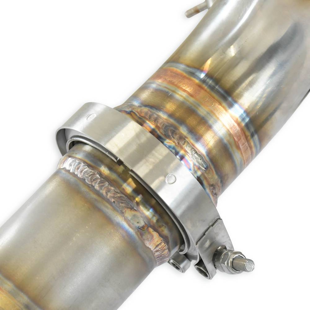 Downpipe Destro + catalizzatore primario metallico 200CPSI<br>Elimina catalizzatore secondario + GPF