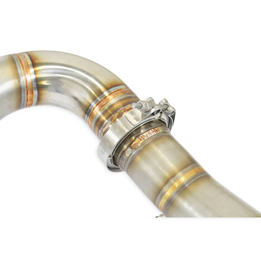 Downpipe Destro + catalizzatore primario metallico 200CPSI<br>Elimina catalizzatore secondario + GPF