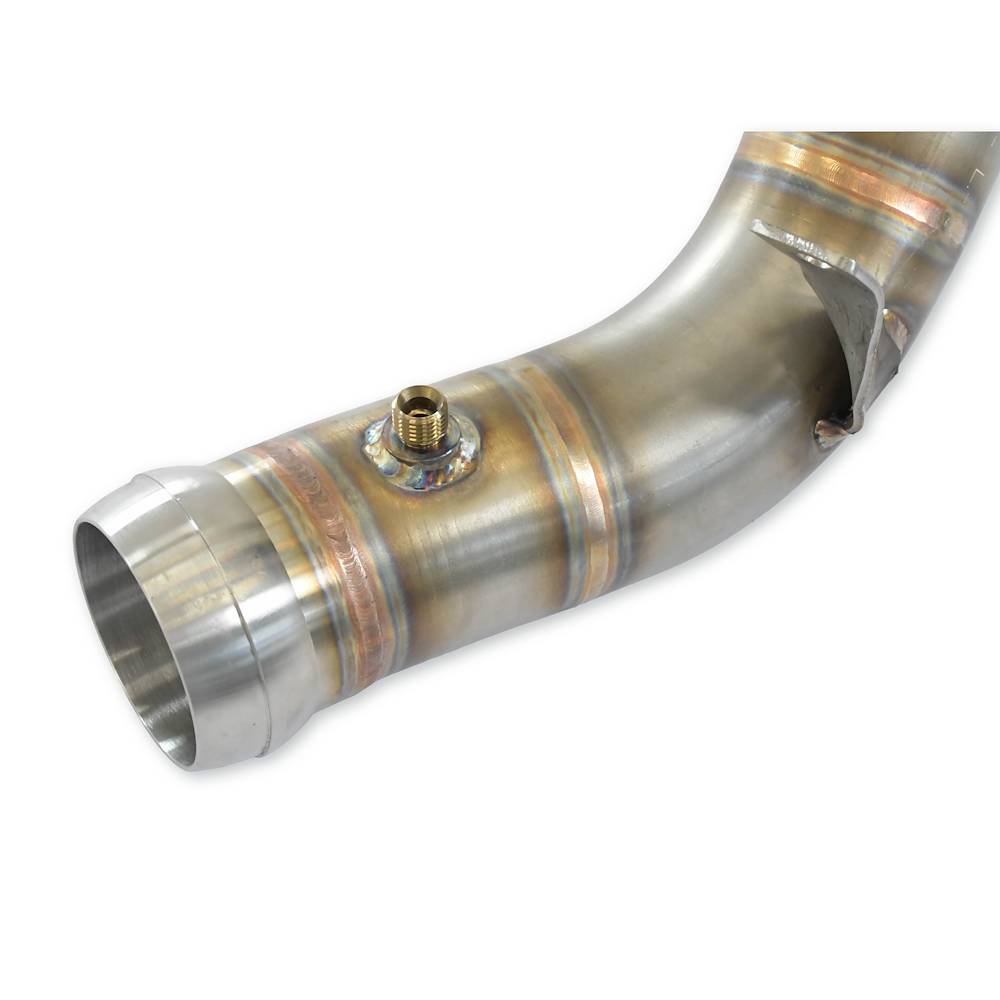 Downpipe Sinistro + catalizzatore primario metallico 200CPSI<br>Elimina catalizzatore secondario + GPF