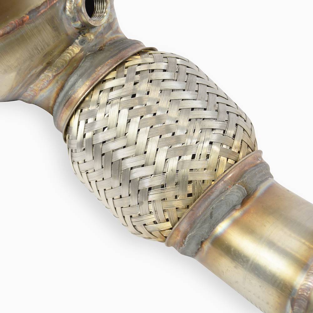 Downpipe sinistro + Catalizzatore metallico 200CPSI