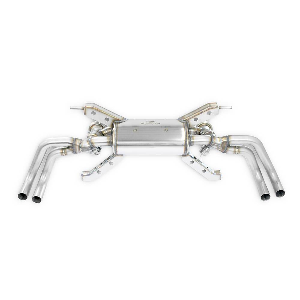 Posteriore con valvole Destro - Sinistro 4 uscite<br>(Elimina catalizzatore di serie secondari  - da montare con terminali di serie)<br><strong><span style="color:#ea0000;">-14,0 Kg</span></strong>