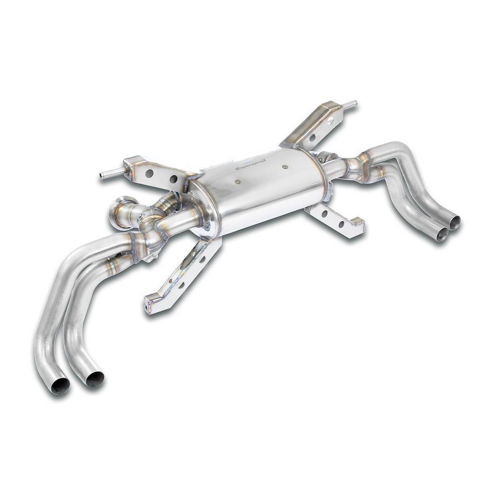 Posteriore con valvole Destro - Sinistro 4 uscite<br>(Elimina catalizzatore di serie secondari  - da montare con terminali di serie)<br><strong><span style="color:#ea0000;">-14,0 Kg</span></strong>