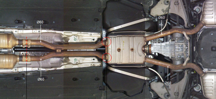 Tubo centrale + " X-Pipe "