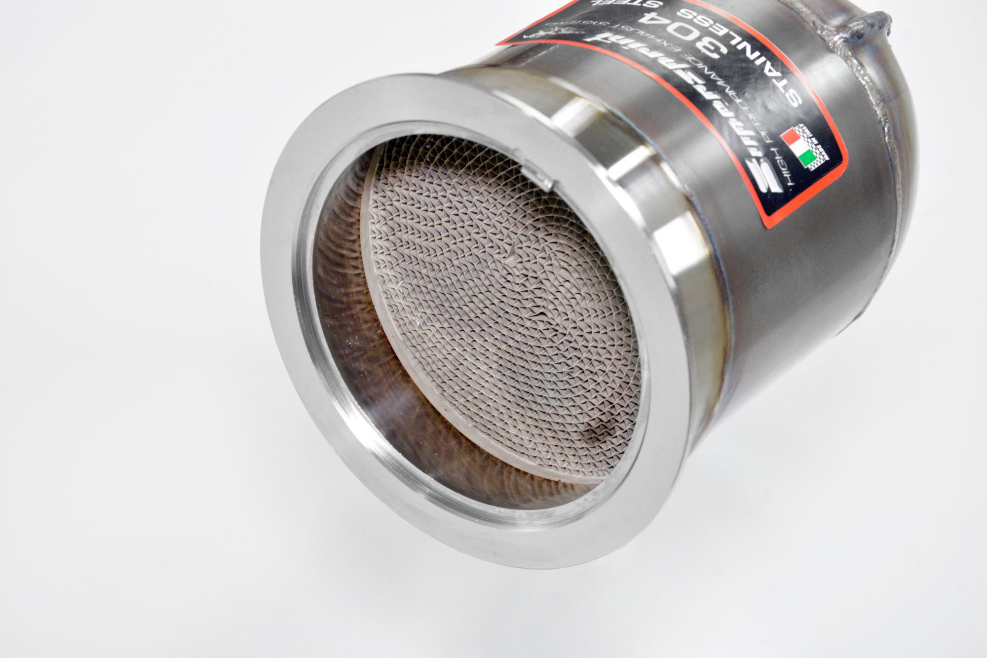 Downpipe Destro + catalizzatore metallico<br>(Guida a sinistra / destra)