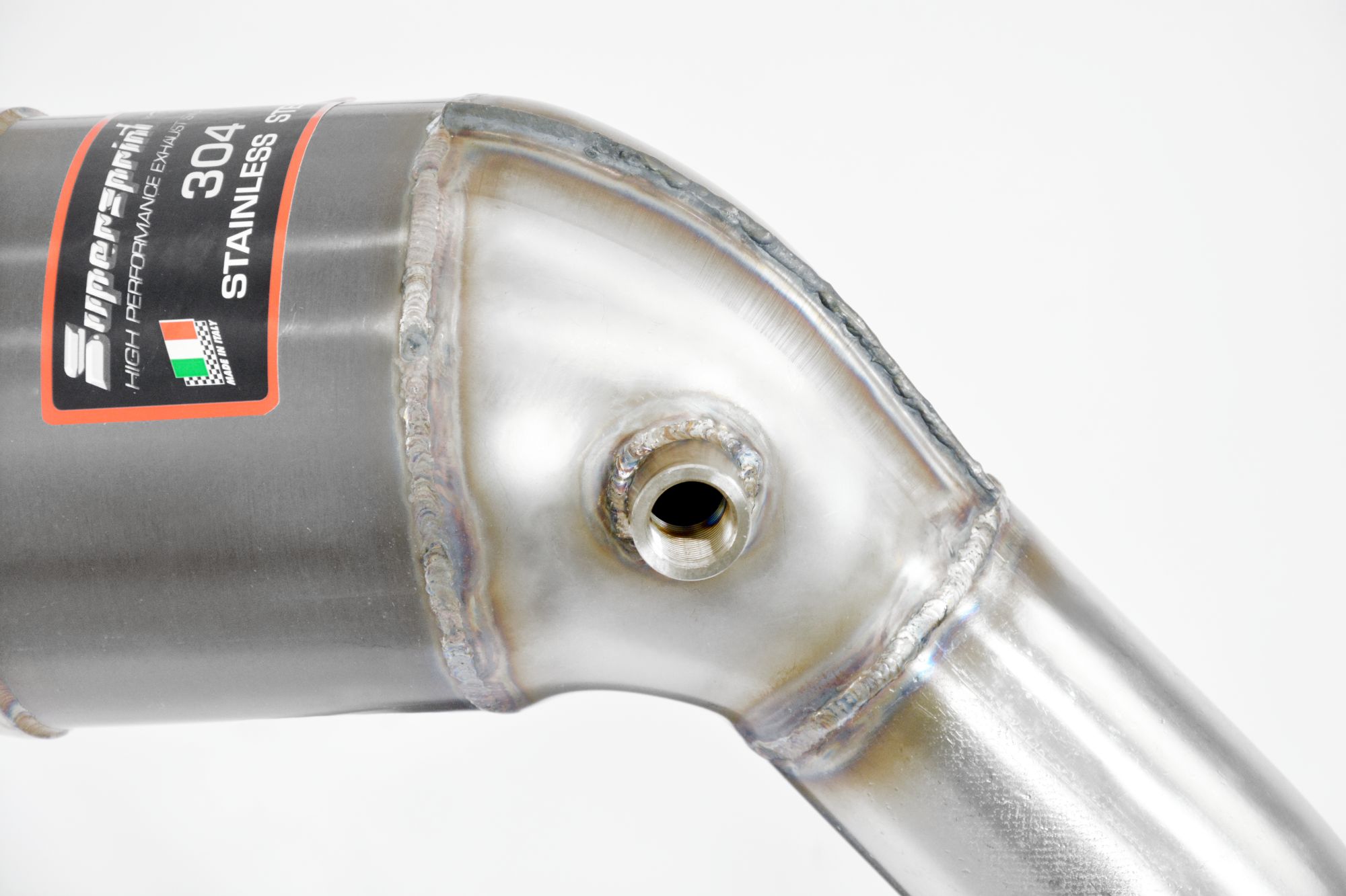 Downpipe Sinistro + catalizzatore metallico<br>(Guida a sinistra / destra)