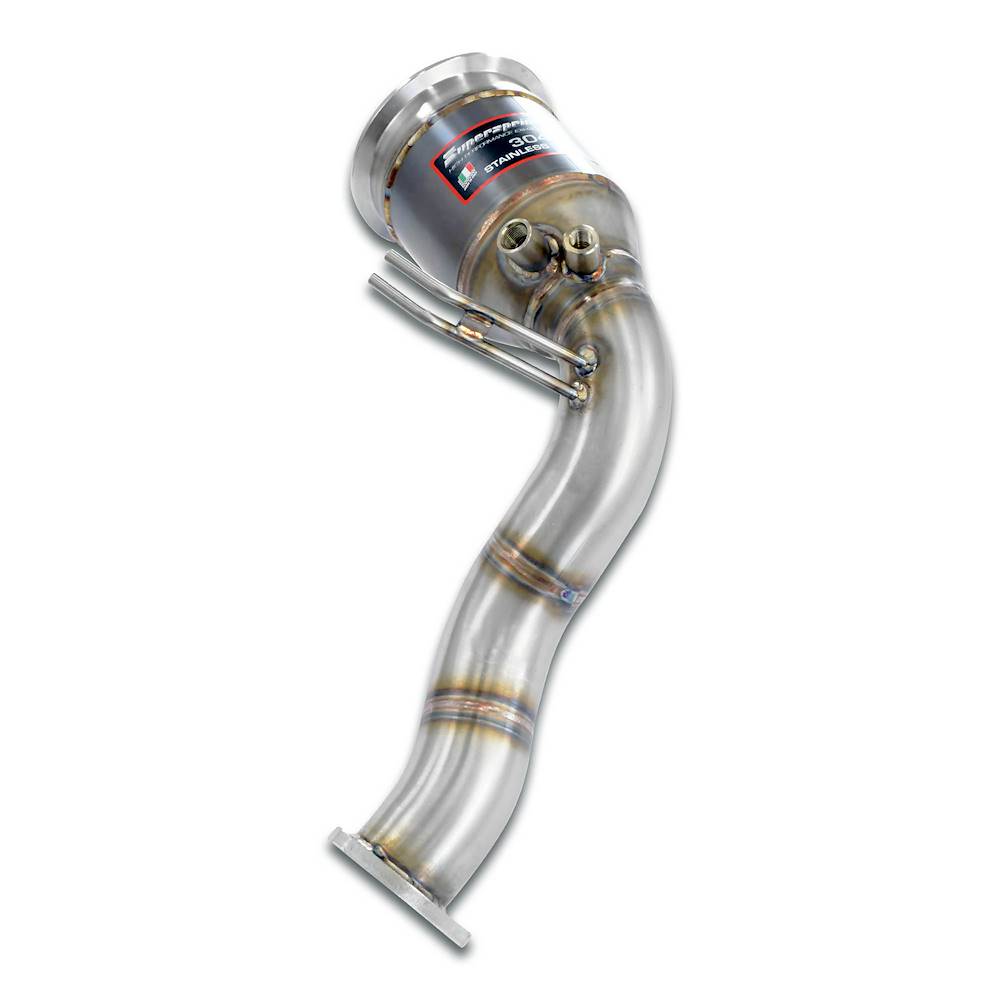 Downpipe Sinistro + catalizzatore metallico<br>(Guida a sinistra / destra)