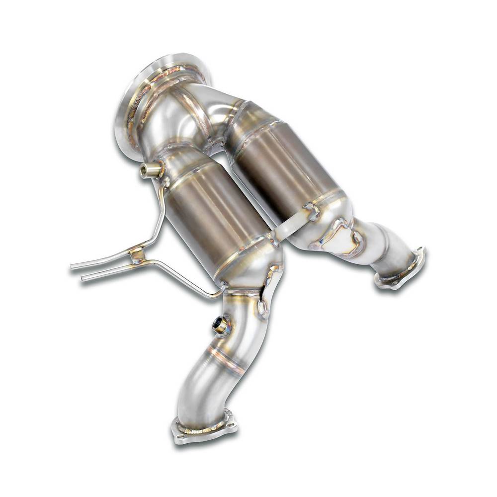 Downpipe destro - sinistro + catalizzatore metallico<br>Sostituisce catalizzatore di serie + GPF<br>(Guida a destra / sinistra)