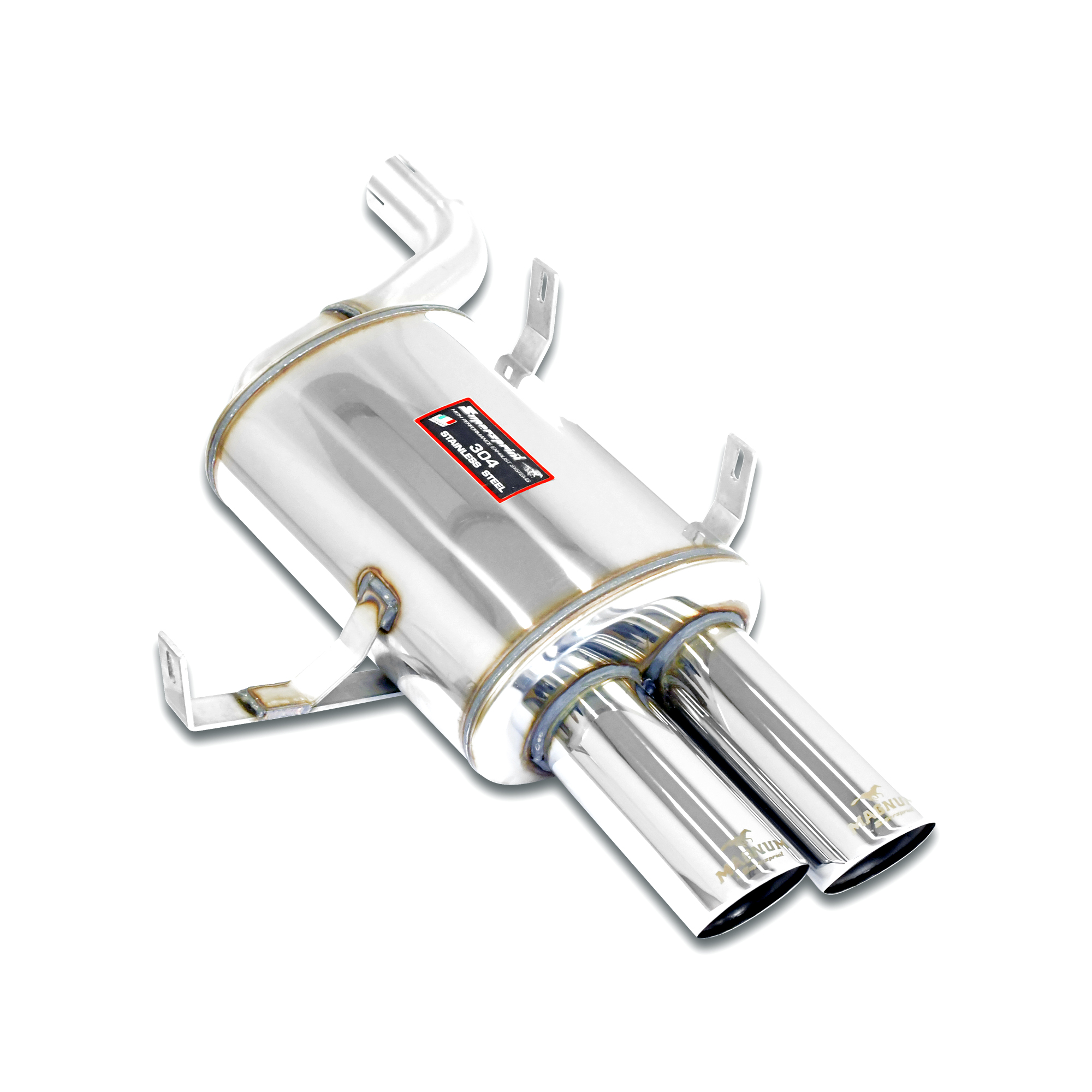 Rear muffler, Race Tips Package<br><strong><span style="color:#ea0000;">Con omologazione CEE</span></strong>