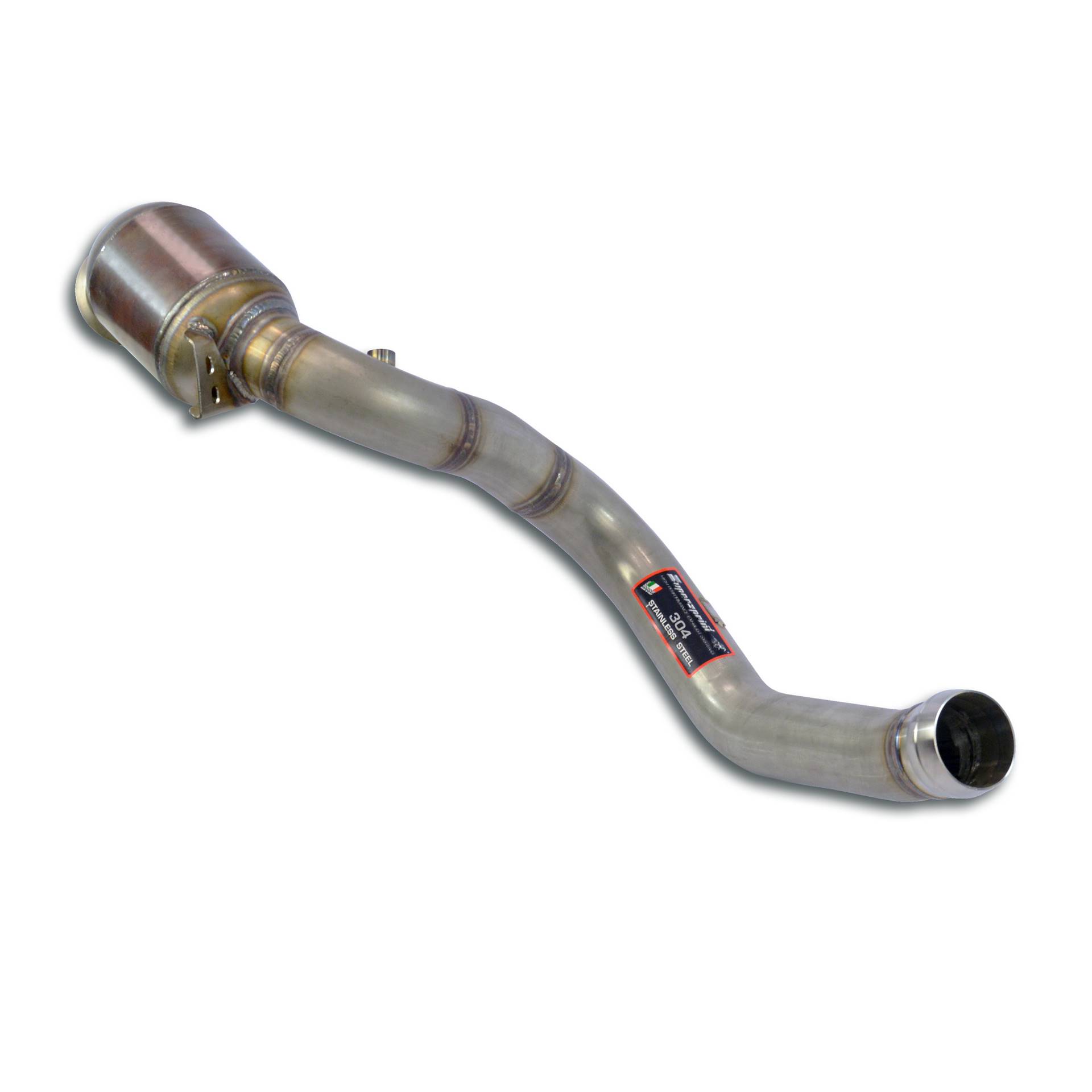 Downpipe Destro + catalizzatore primario metallico 200CPSI<br>Elimina catalizzatore secondario
