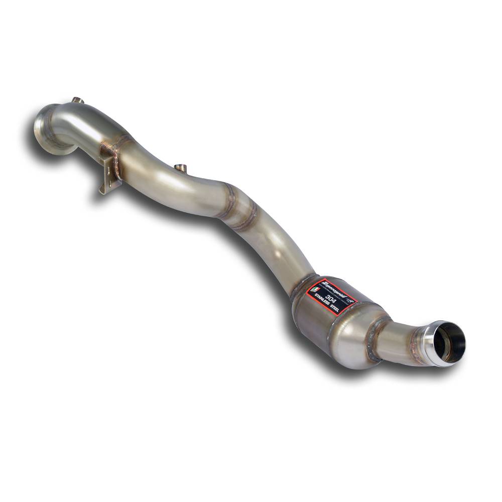 Downpipe Destro + catalizzatore metallico 100CPSI WRC<br>Elimina catalizzatore primario
