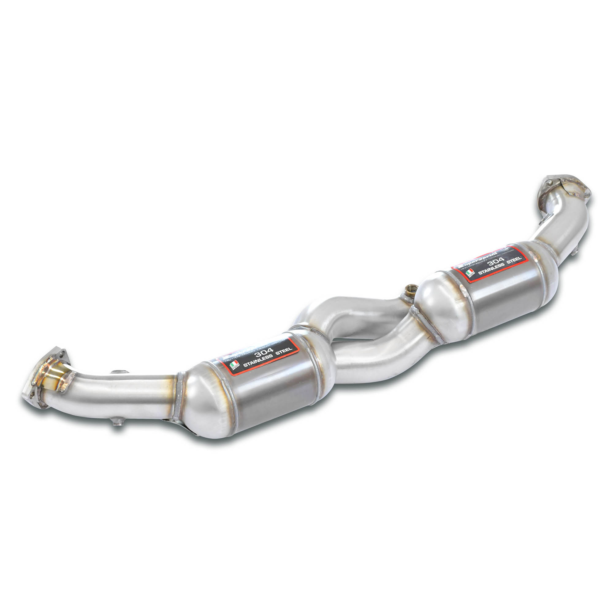 Scarico anteriore Destro + Sinistro con catalizzatore metallico 200CPSI<br>Compatibile con marmitte posteriori di serie