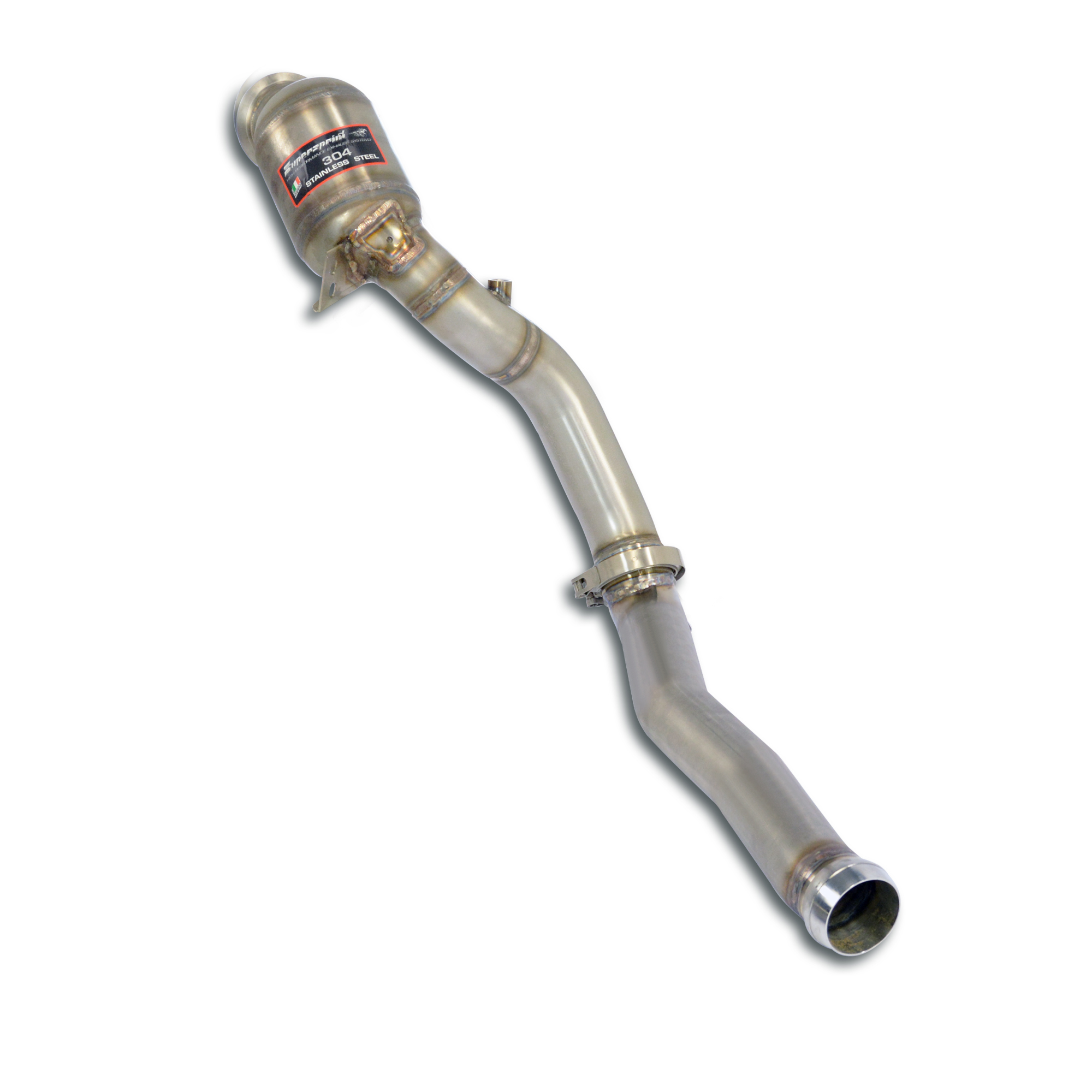 Downpipe Destro + pre-catalizzatore metallico<br>(Elimina catalizzatore secondario) (RHD - LHD) 