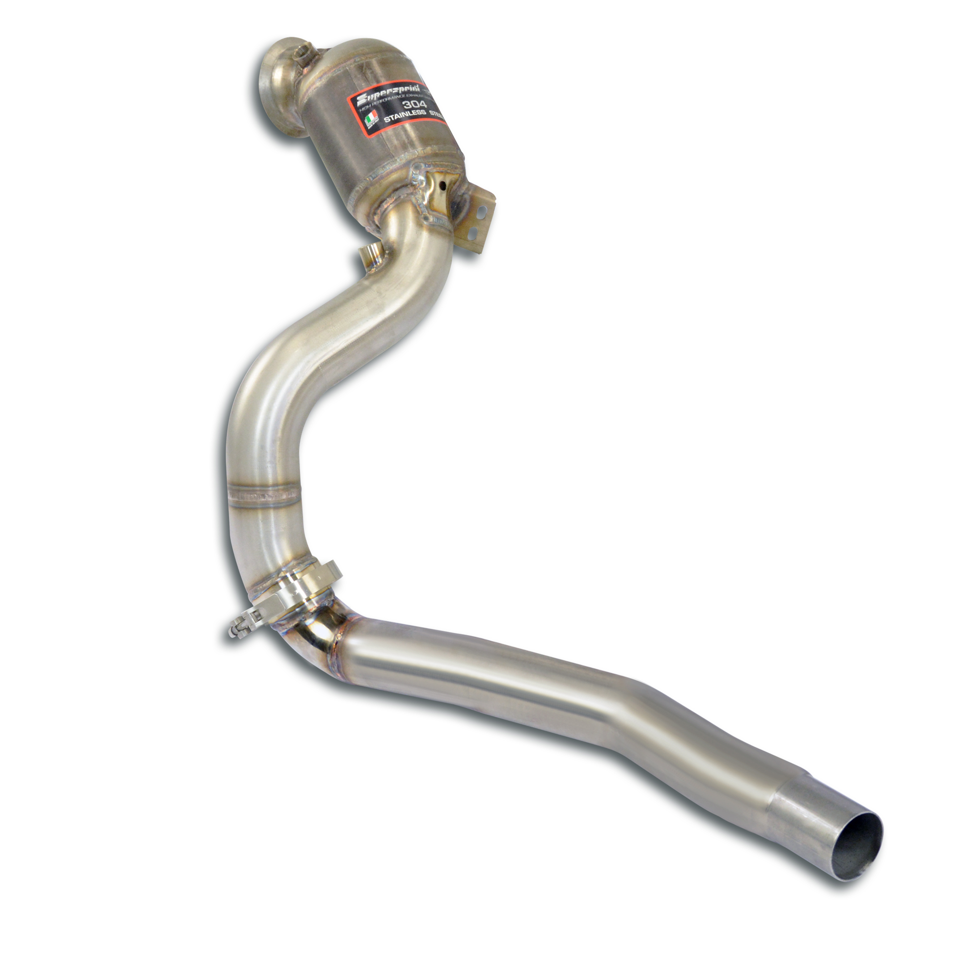 Downpipe Sinistro + pre-catalizzatore metallico<br>(Elimina catalizzatore secondario) (RHD - LHD)   