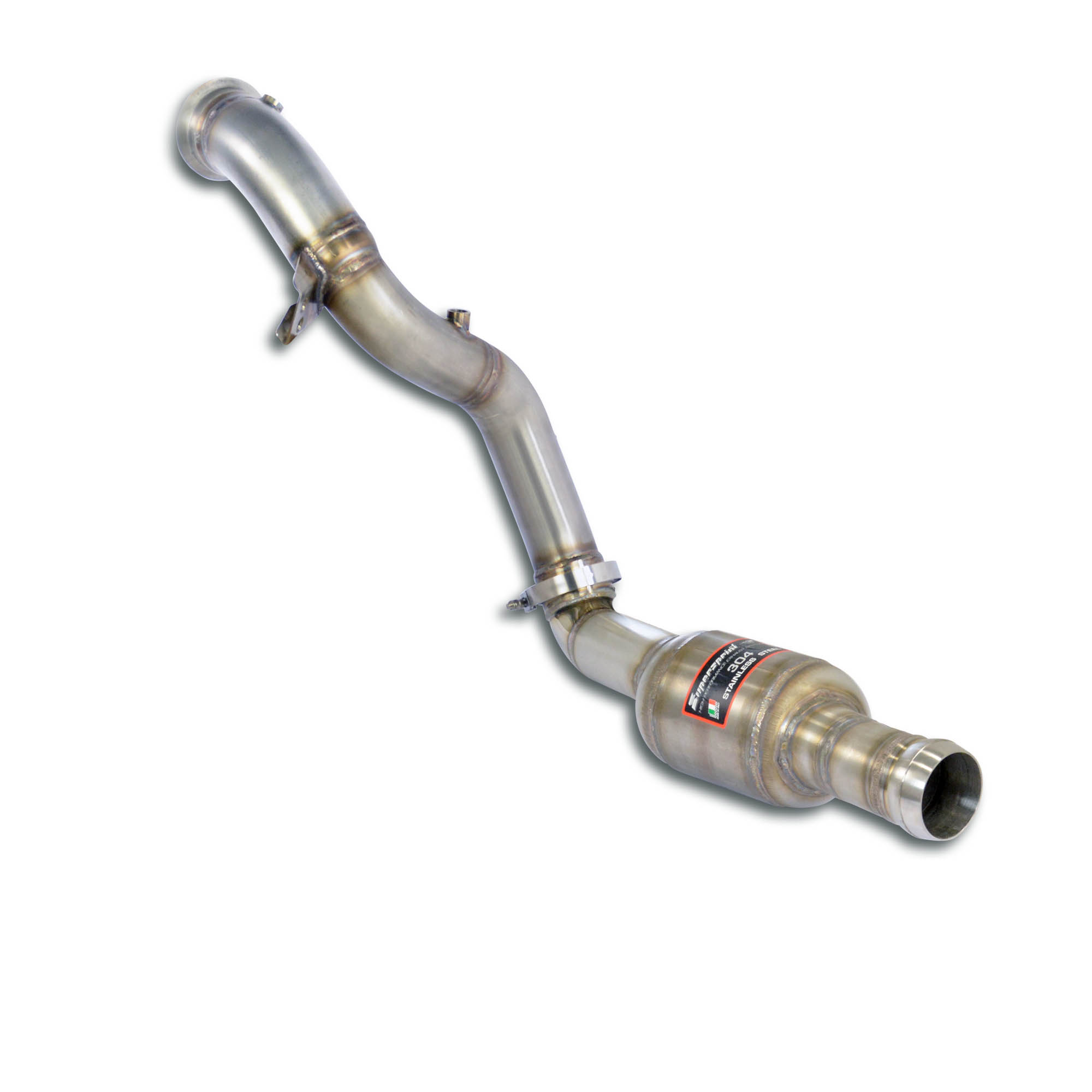 Downpipe Destro + catalizzatore metallico<br>(Elimina pre-catalizzatore) (RHD - LHD) 