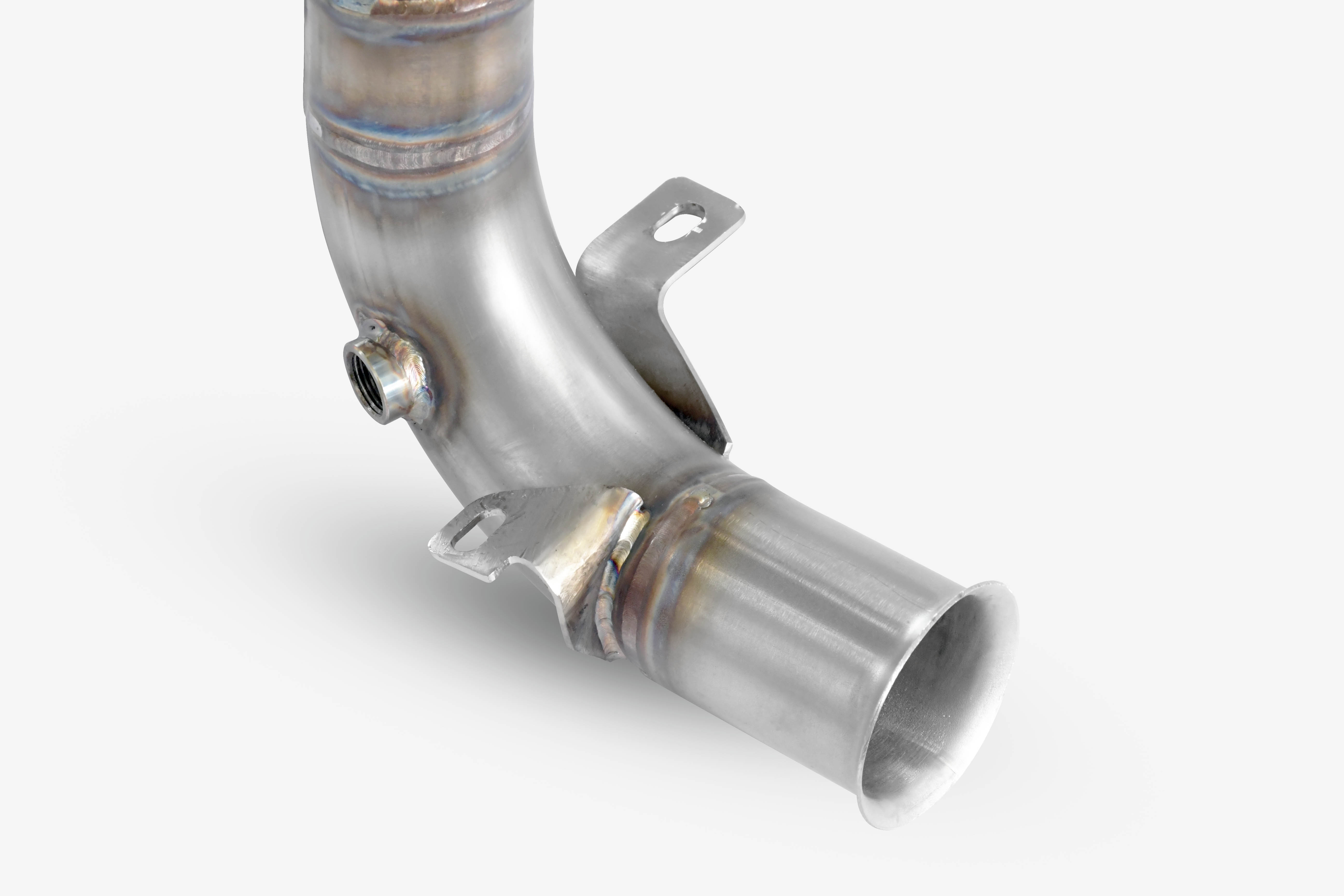 Downpipe + catalizzatore metallico 200CPSI<br>Con prese per sensori