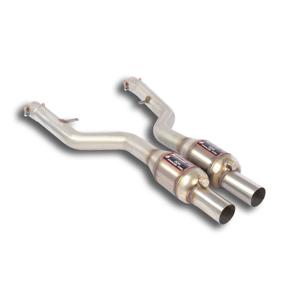 Scarico anteriore destro + sinistro con catalizzatore metallico
