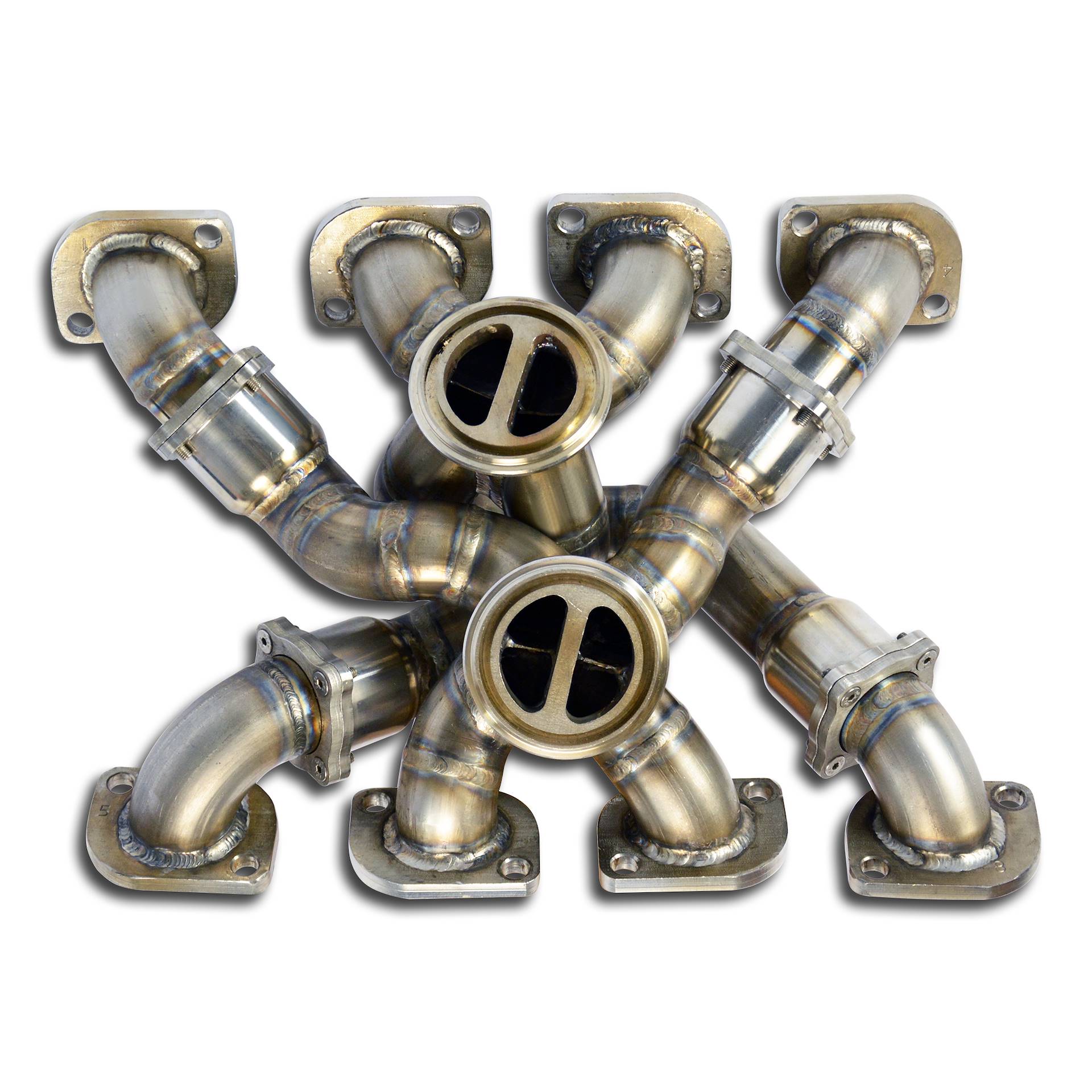 Collettore destro + sinistro AISI 310S<br>per turbine di serie<br>Disponibile su richiesta