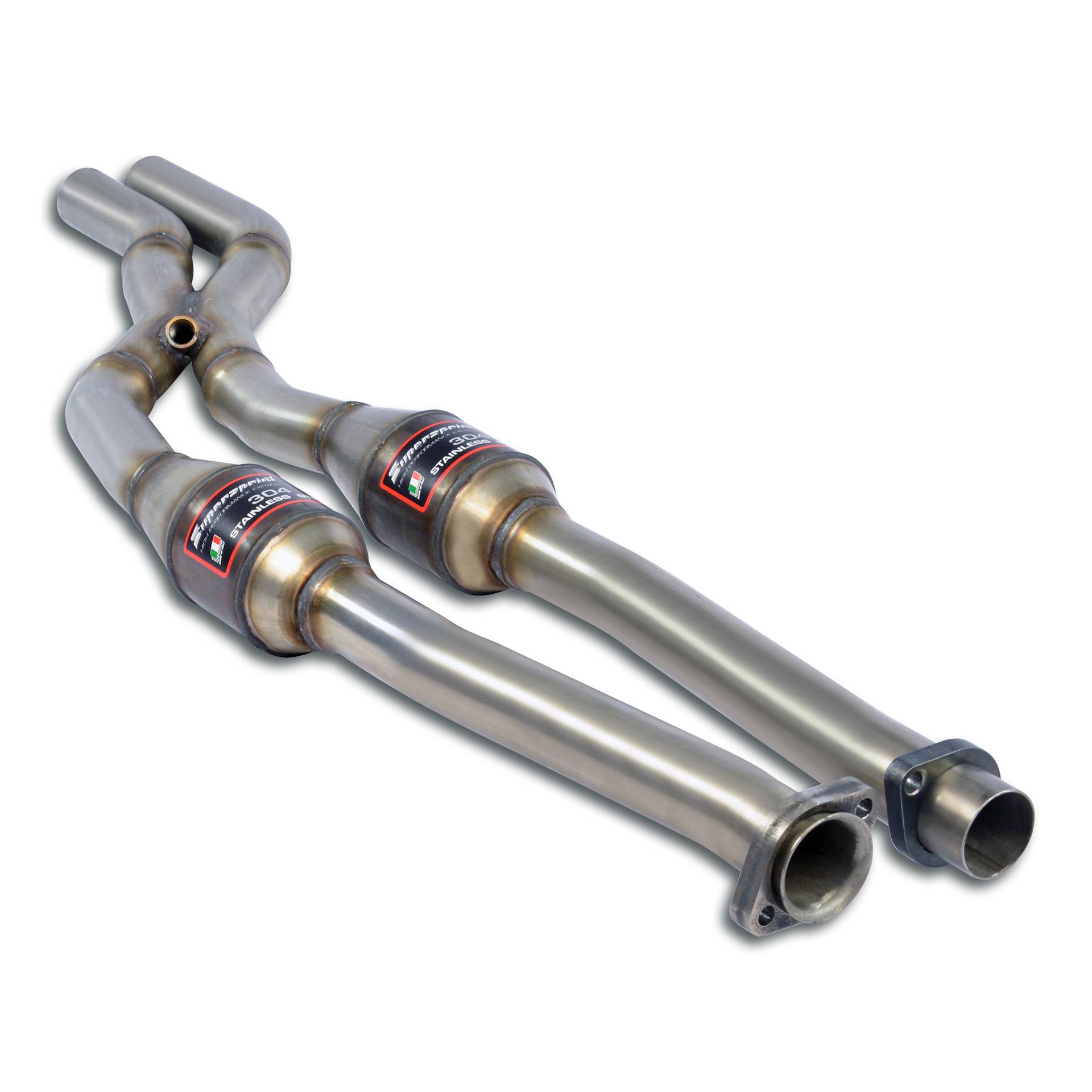Anteriore con catalizzatore metallico destro - sinistro + "X-Pipe"