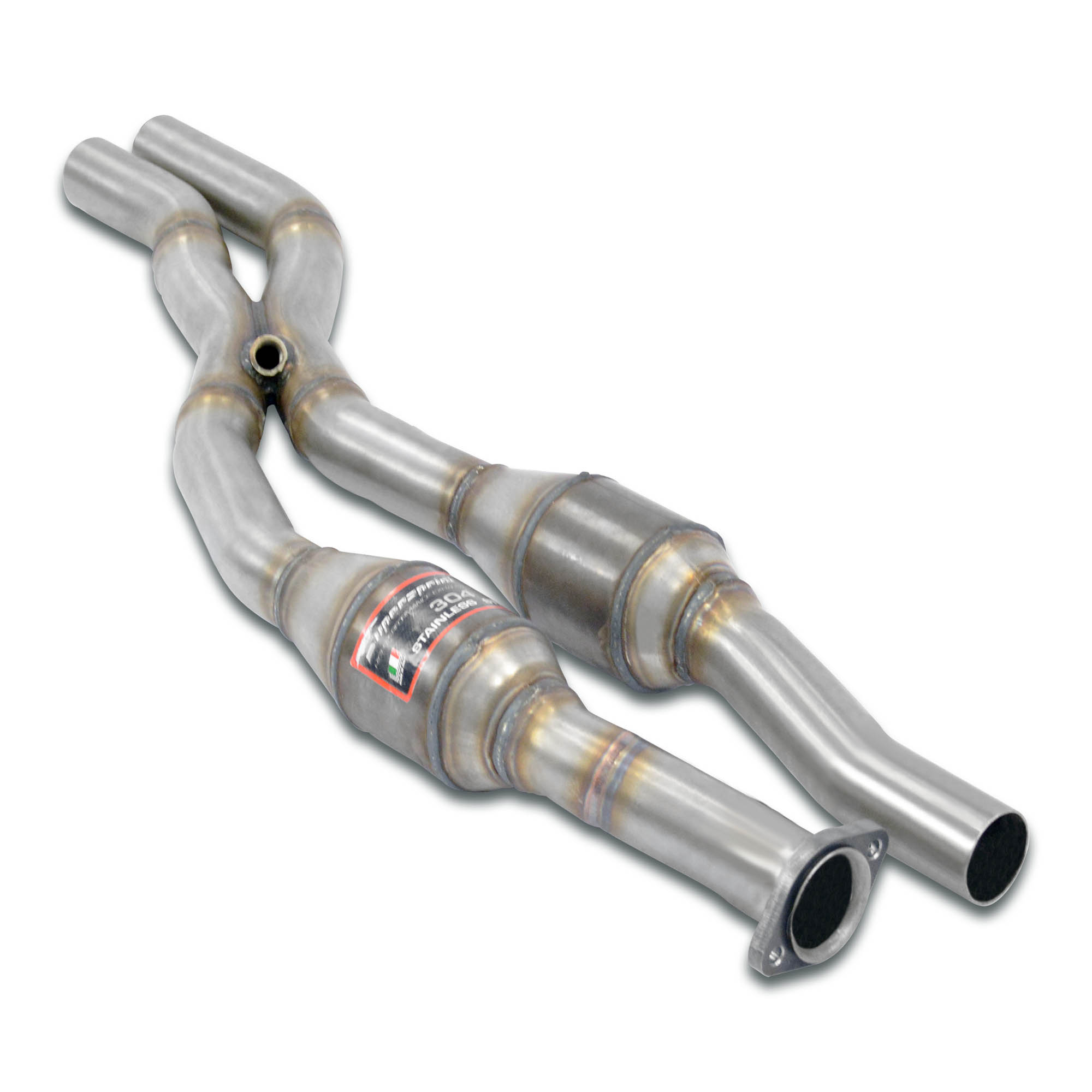 Anteriore con catalizzatore metallico destro - sinistro + "X-Pipe"
