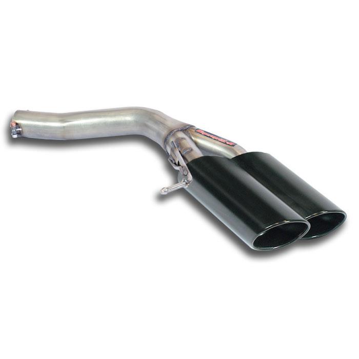 Tubo posteriore destro 100x75 "Gun Metal Grey"<br>(Elimina silenziatore posteriore di serie)