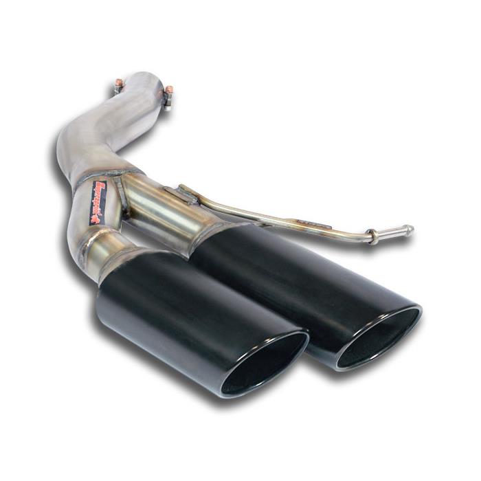 Tubo posteriore sinistro 100x75 "Gun Metal Grey"<br>(Elimina silenziatore posteriore di serie)