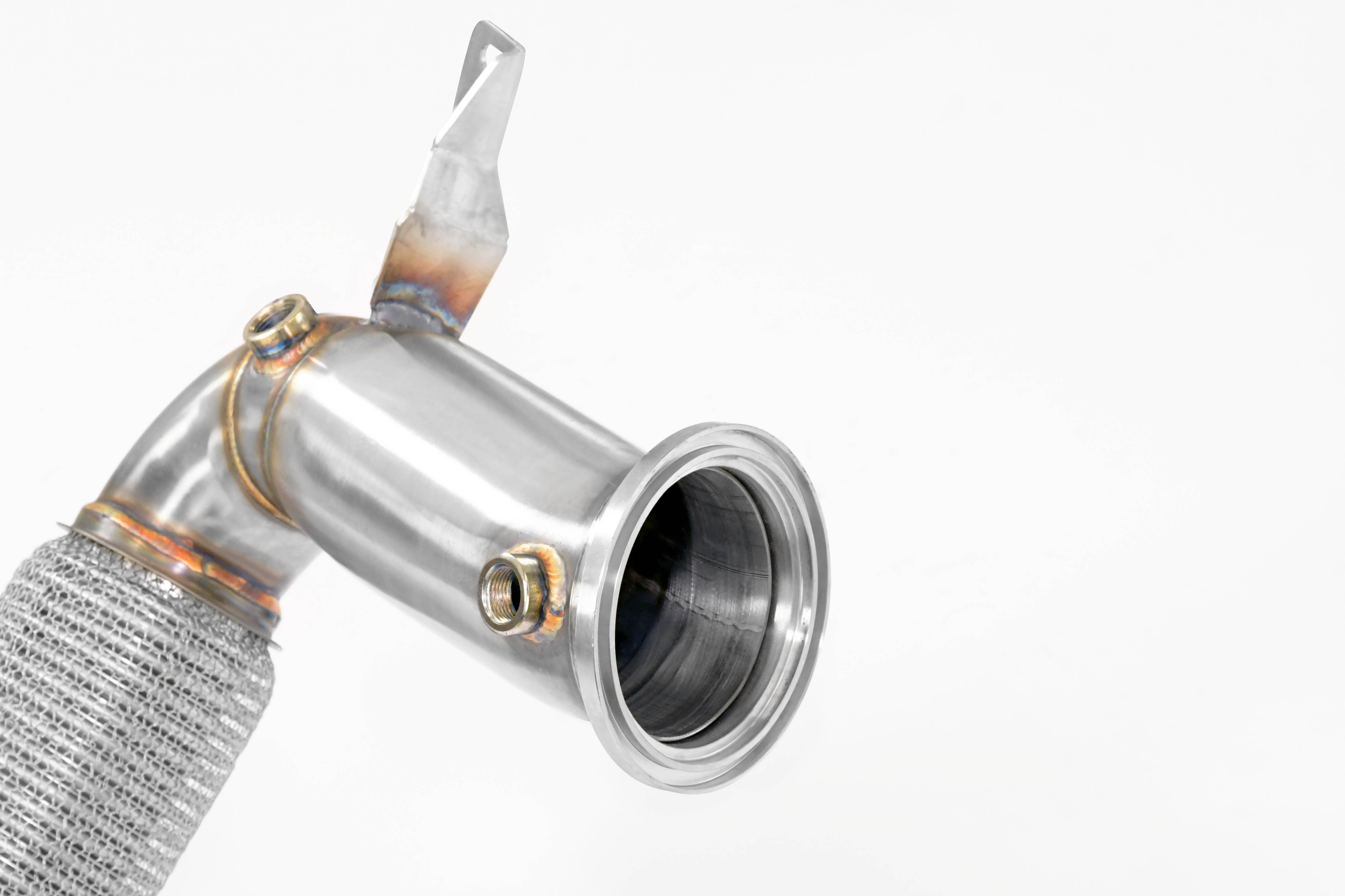 Turbo downpipe kit<br>(Sostituisce catalizzatore di serie)<br>(Replaces OEM catalytic converter)