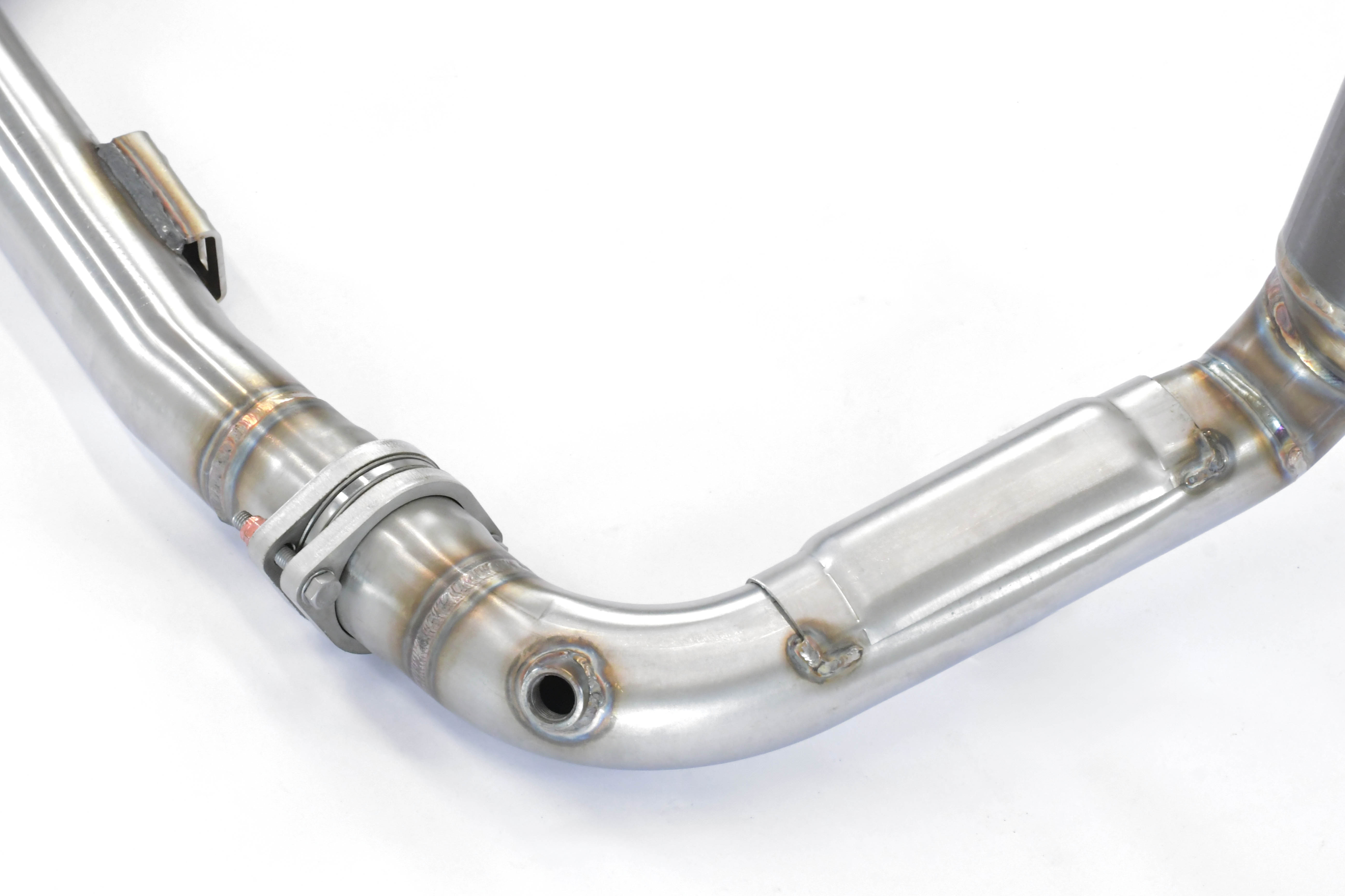 Downpipe Sinistro + tubo anteriore + catalizzatore primario