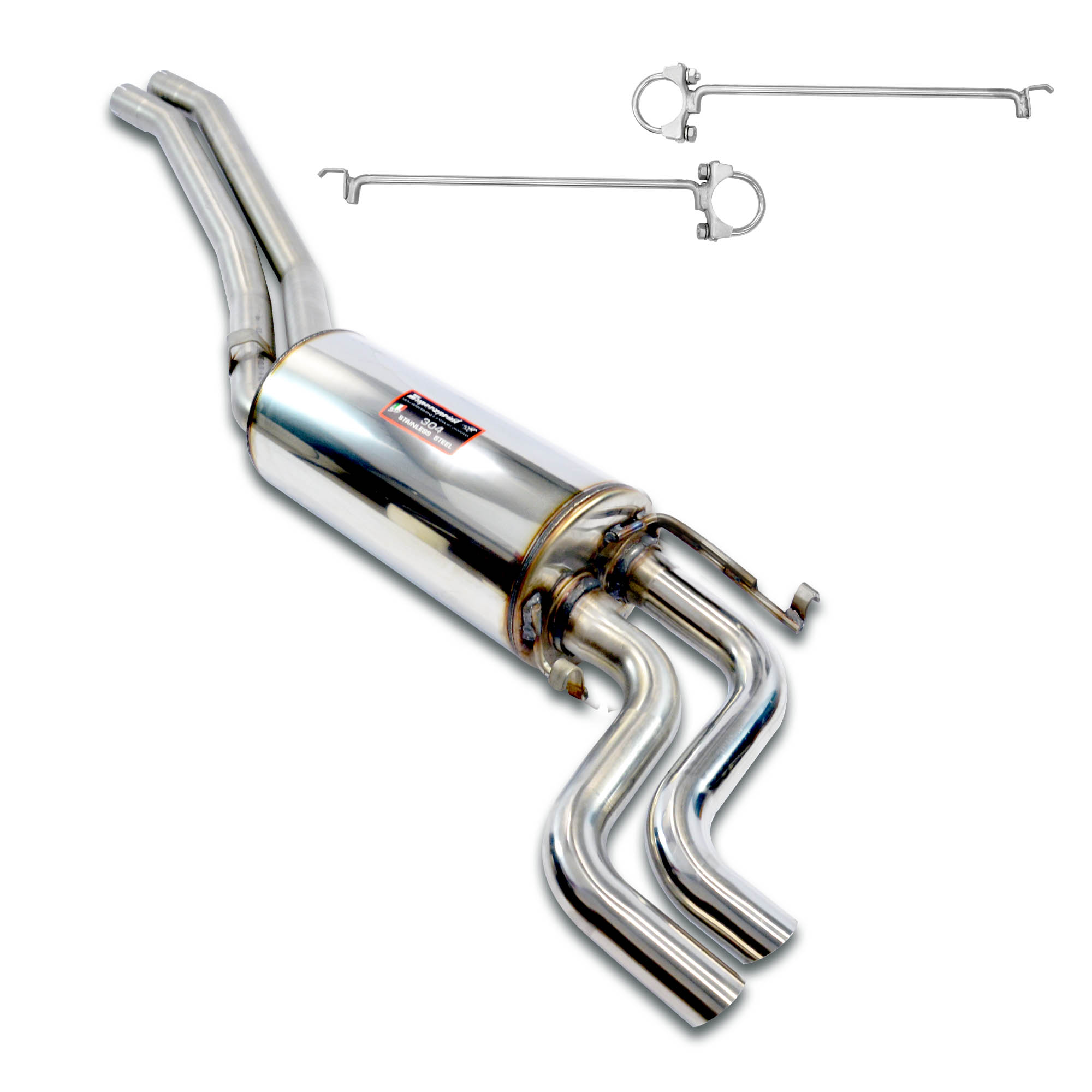 Kit tubi centrali + posteriore, terminali S-Bend<br>paraurti Standard