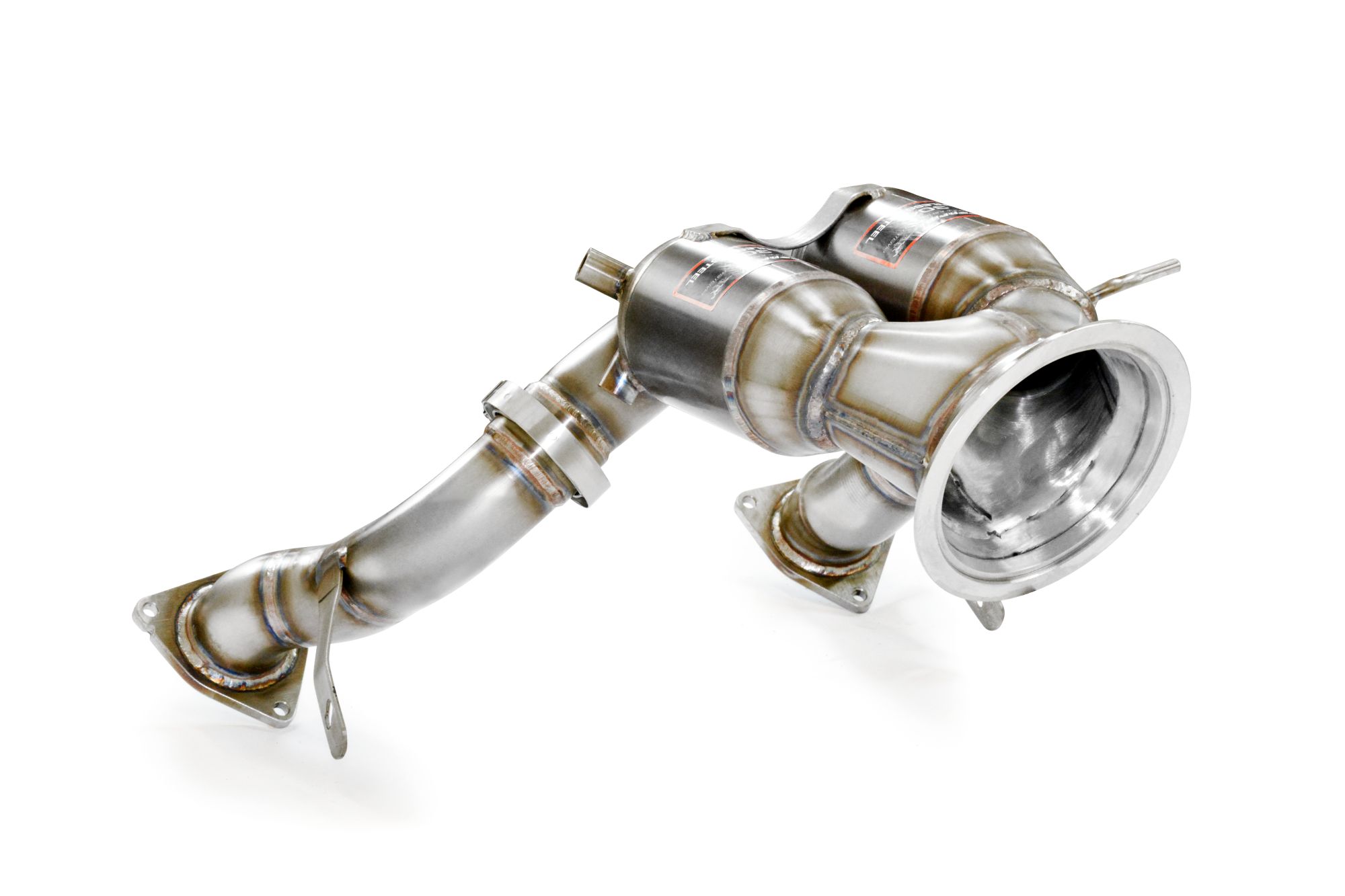 Downpipe + catalizzatore metallico destro - sinistro<br>(Guida a destra / sinistra)