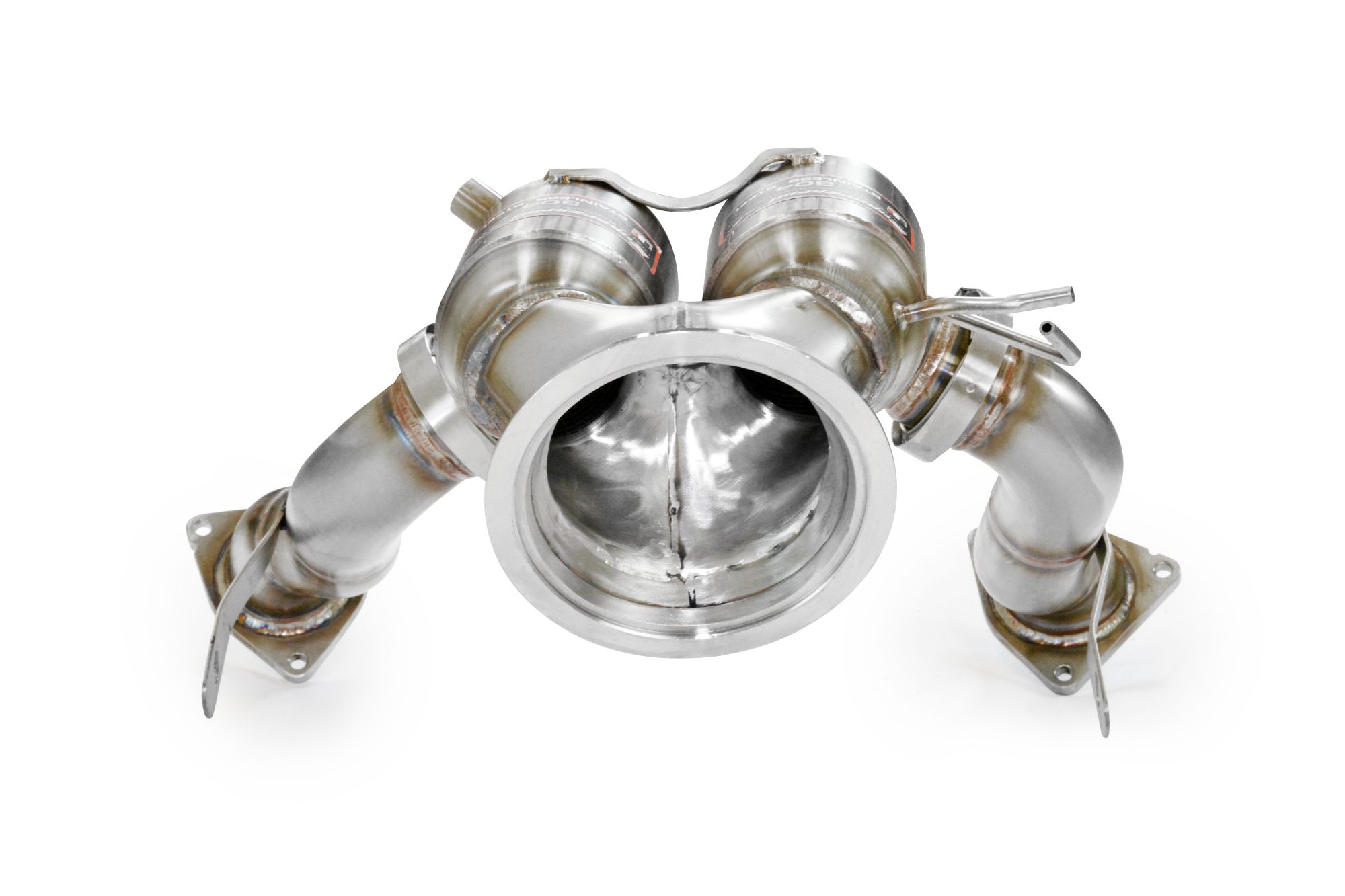 Downpipe + catalizzatore metallico destro - sinistro<br>(Guida a destra / sinistra)