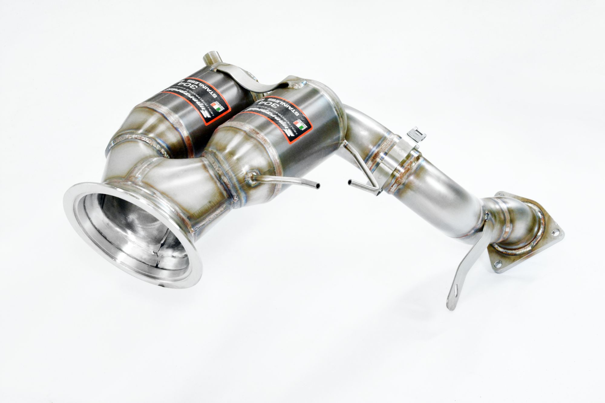 Downpipe + catalizzatore metallico destro - sinistro<br>(Guida a destra / sinistra)