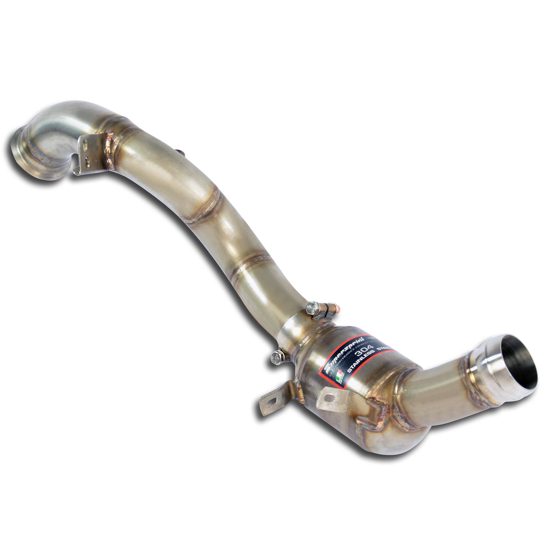 Downpipe Destro + catalizzatore metallico<br>Elimina catalizzatore primario (RHD - LHD)