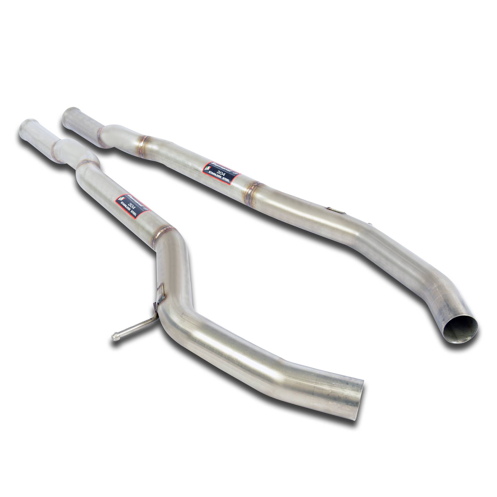 Kit tubi centrali Destro - Sinistro<br>(Elimina silenziatore centrale di serie)