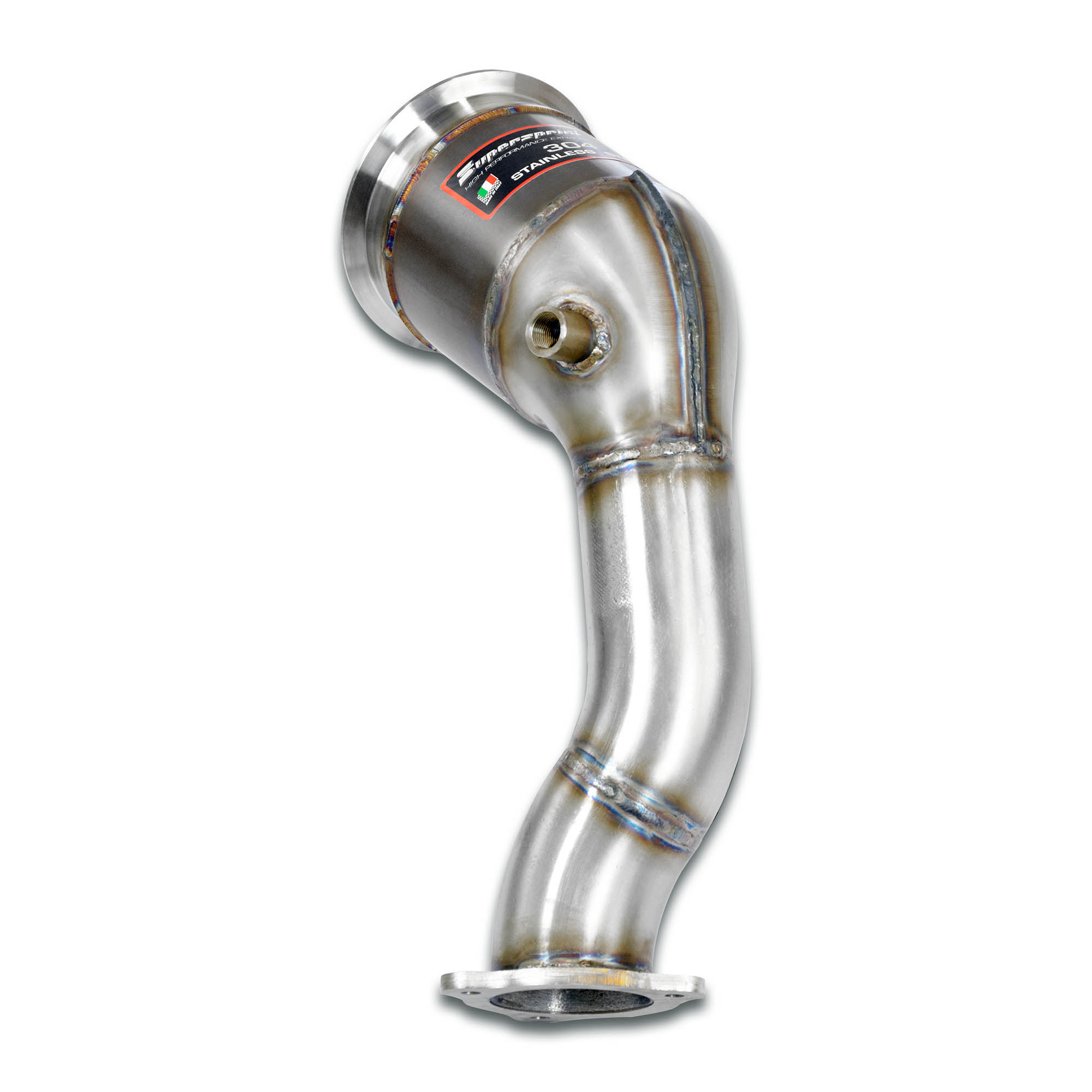 Downpipe Sinistro + catalizzatore metallico<br>(Guida a sinistra / destra)