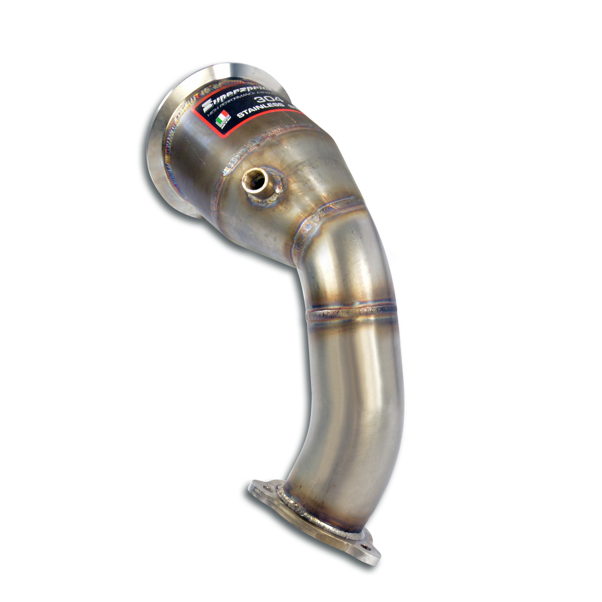Downpipe Sinistro + catalizzatore metallico<br>(Guida a sinistra / destra)