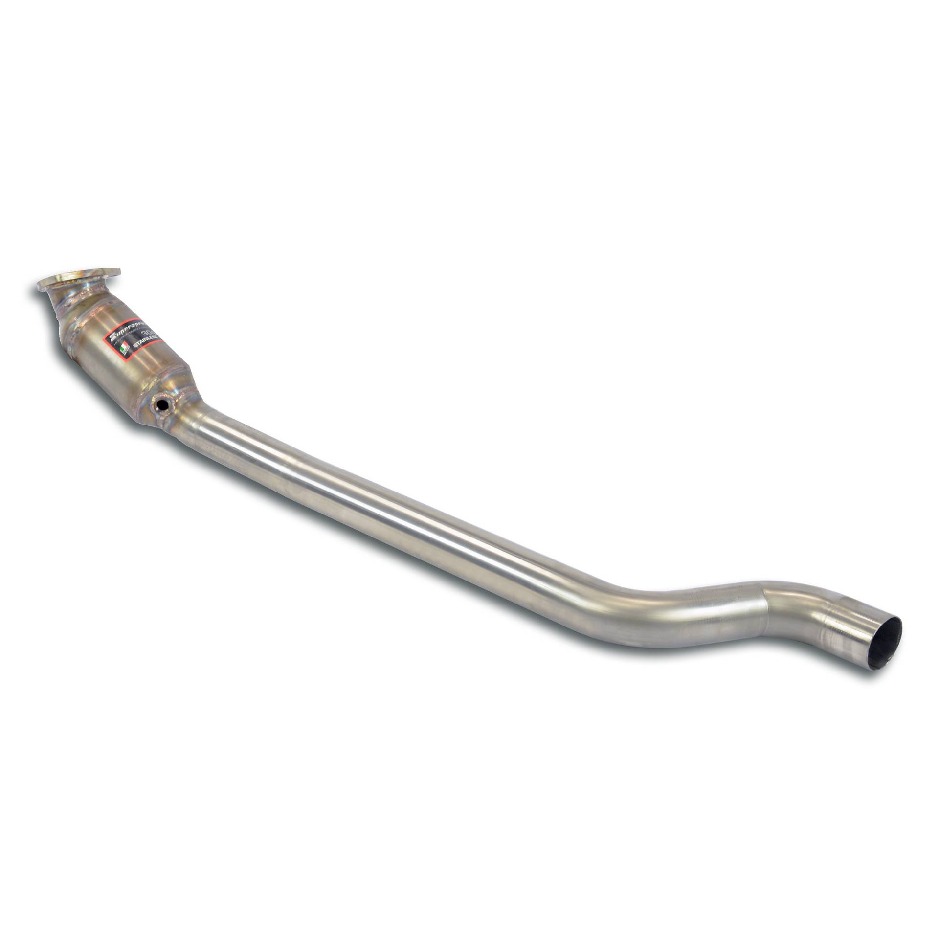 Downpipe sinistro con catalizzatore metallico