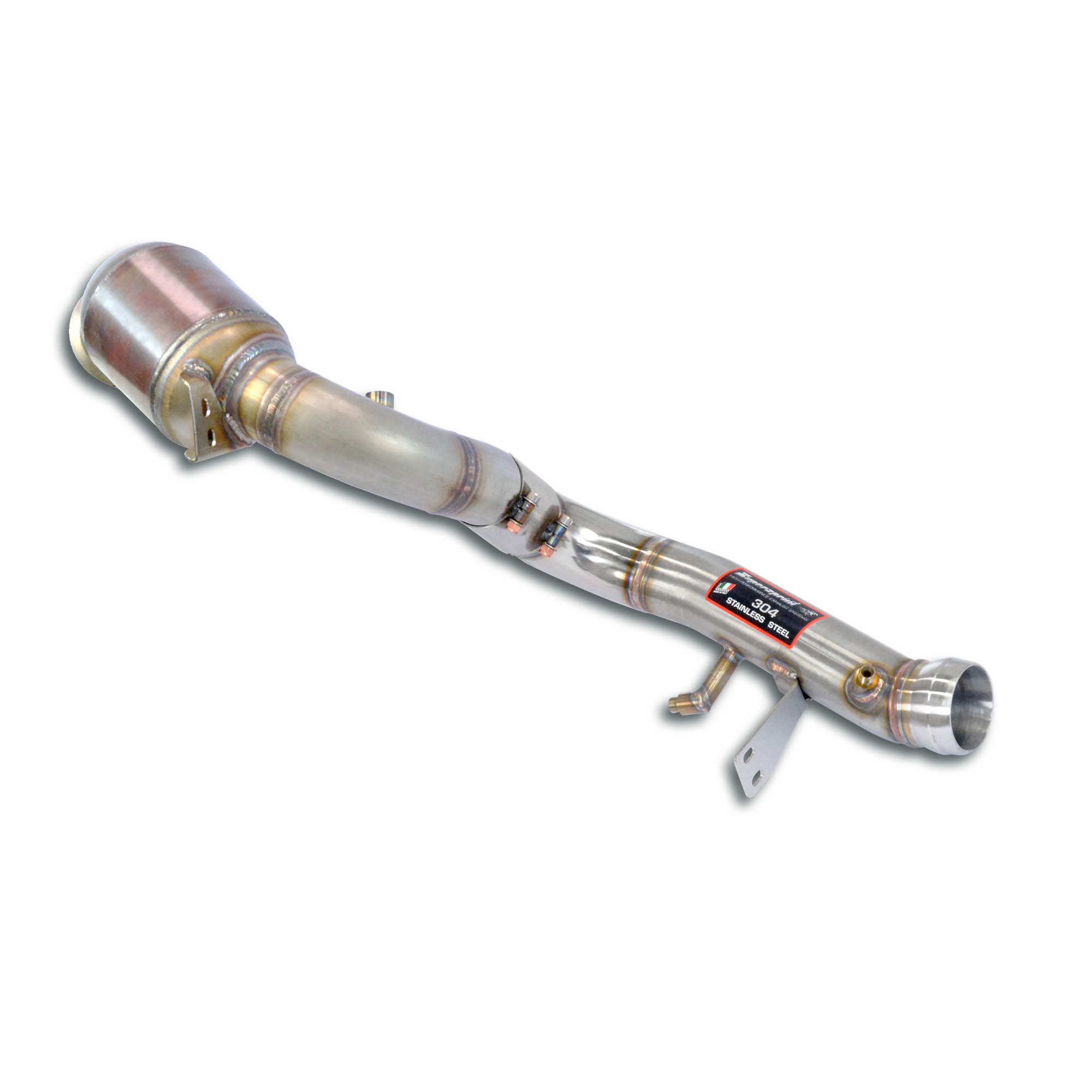 Downpipe Destro + pre-catalizzatore metallico<br>Elimina catalizzatore secondario