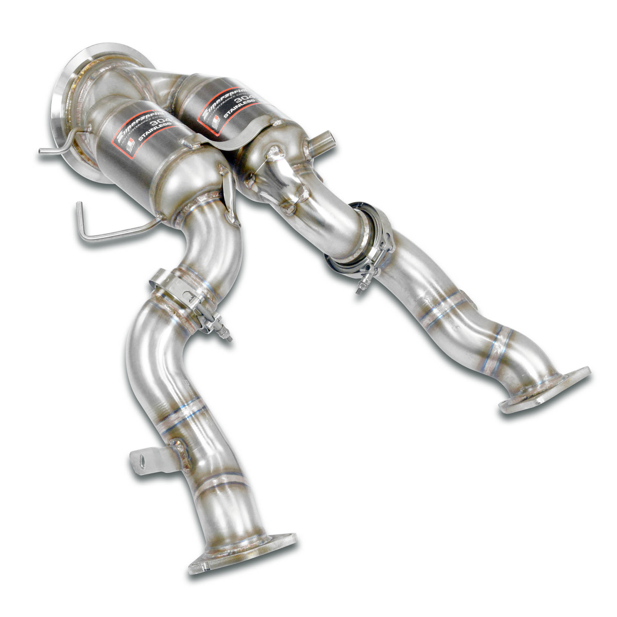 Downpipe + catalizzatore metallico destro - sinistro<br>(Guida a destra / sinistra)