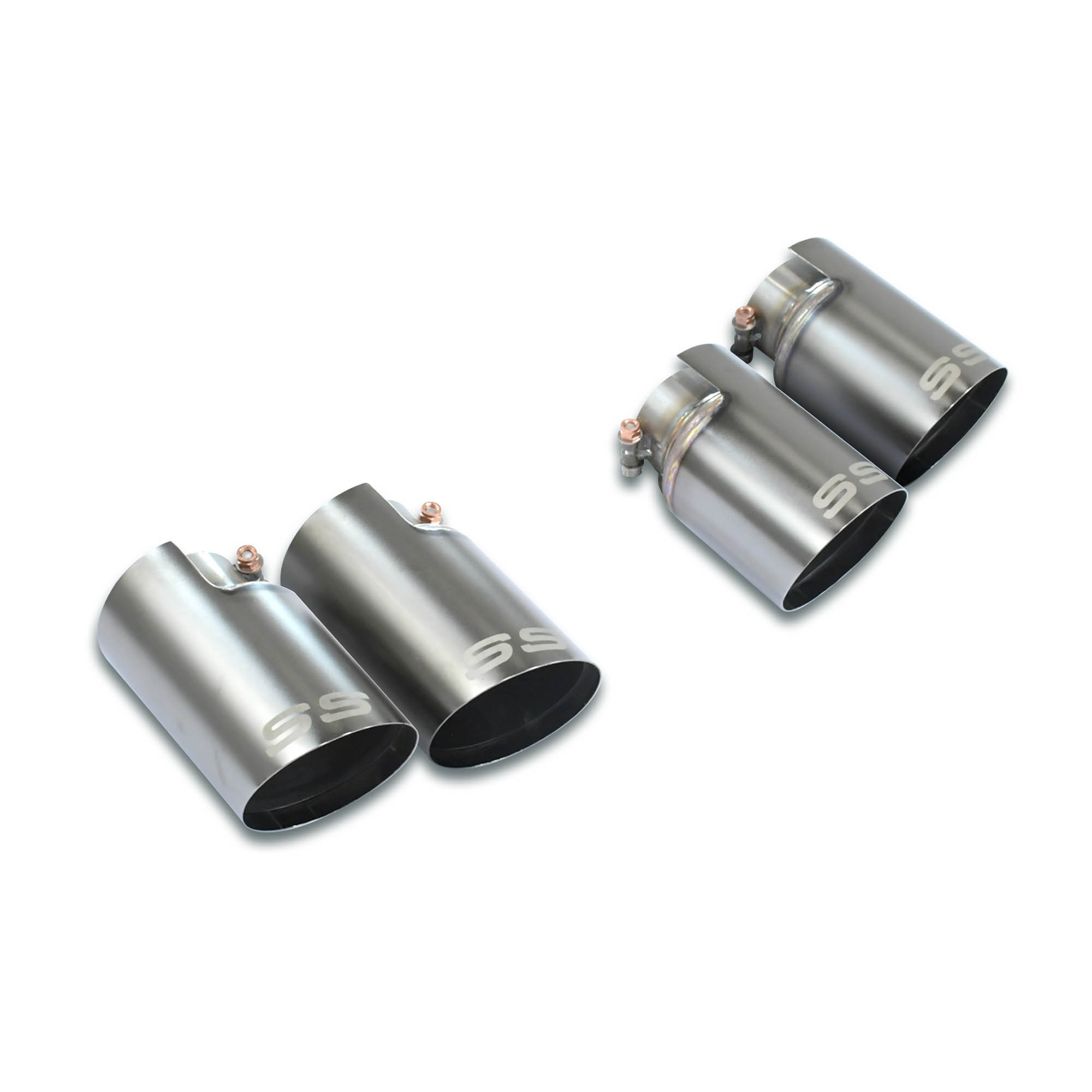 Kit terminali "Racing-Gun Metal Grey" Destro OO100 - Sinistro OO100