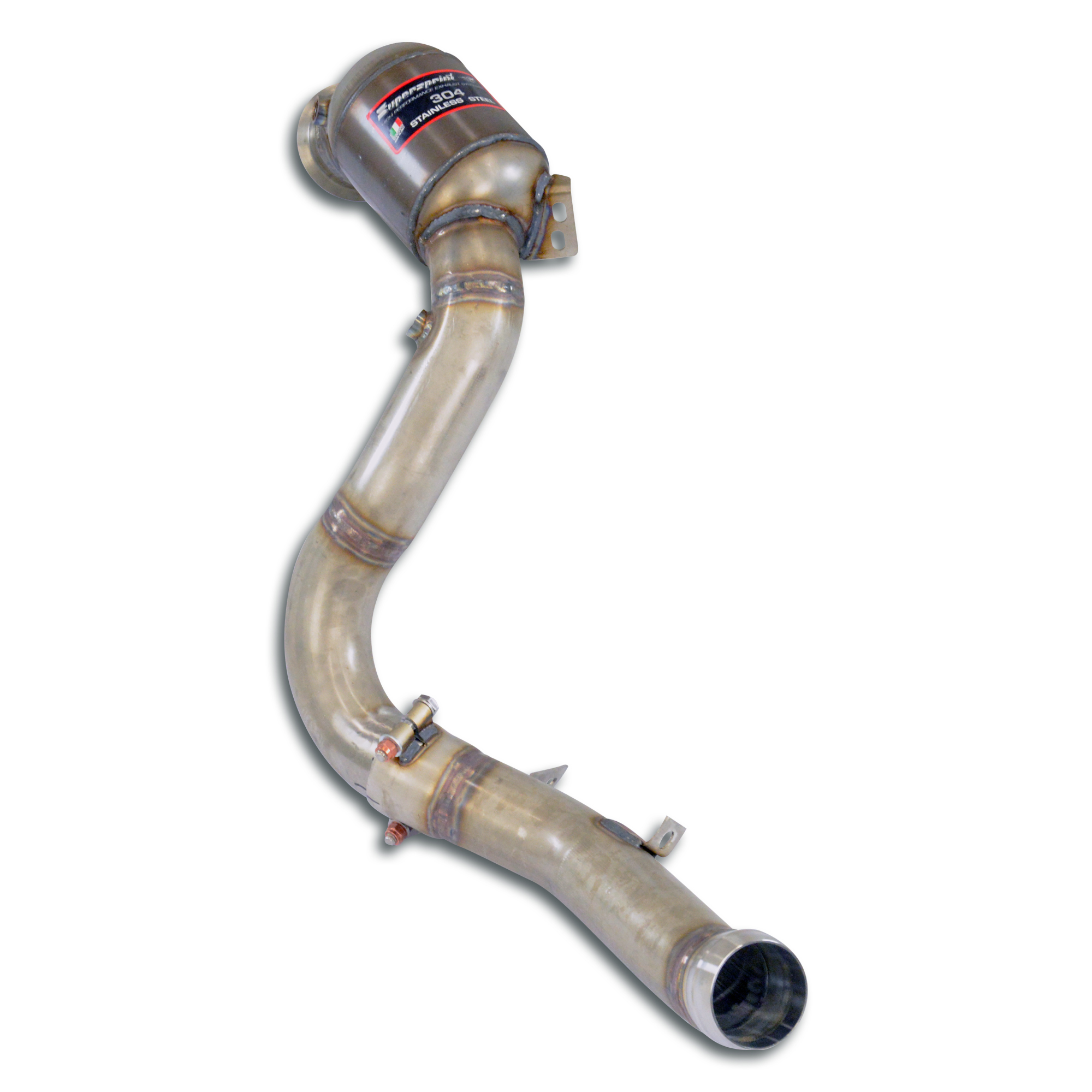 Downpipe Sinistro + pre-catalizzatore metallico<br>Elimina catalizzatore secondario + GPF (RHD - LHD)