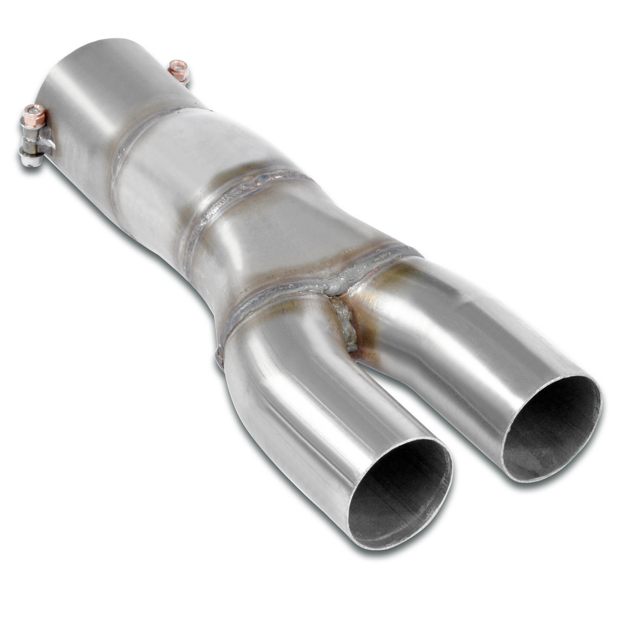 Tubo raccordo "Y-Pipe" (1->2, inlet Ø70mm)
