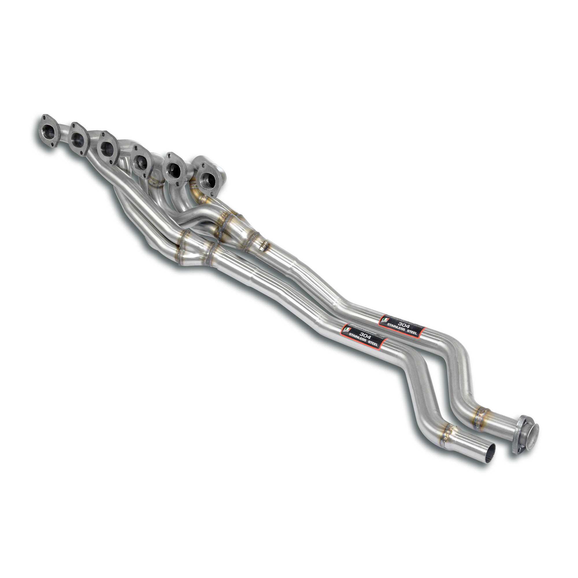 Collettore + tubi raccordo 100% Inox<br>(Guida a sinistra)<br>Per marmitta centrale di serie