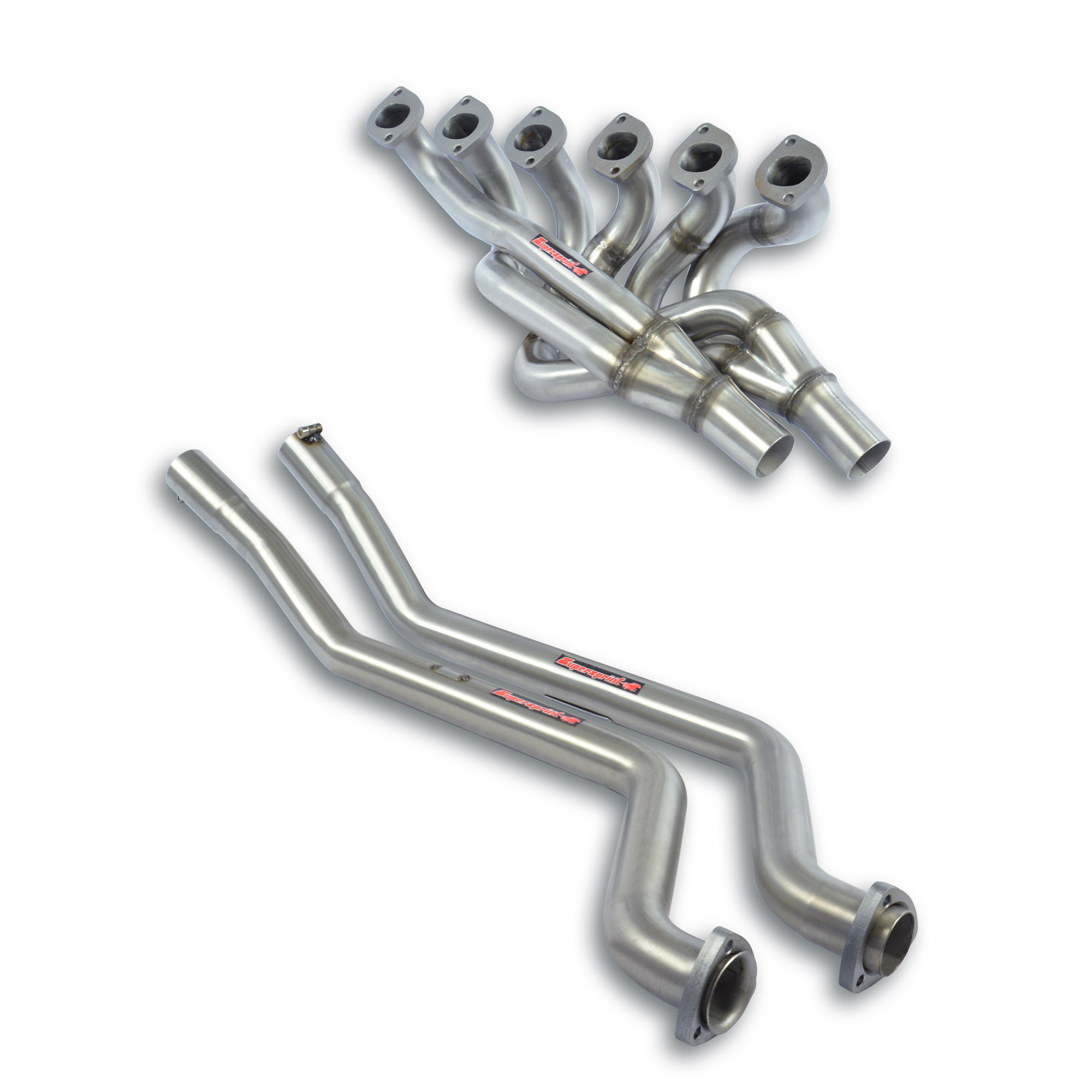 Collettore + tubi raccordo 100% Inox<br>(Guida a sinistra)<br>Per marmitta centrale di serie