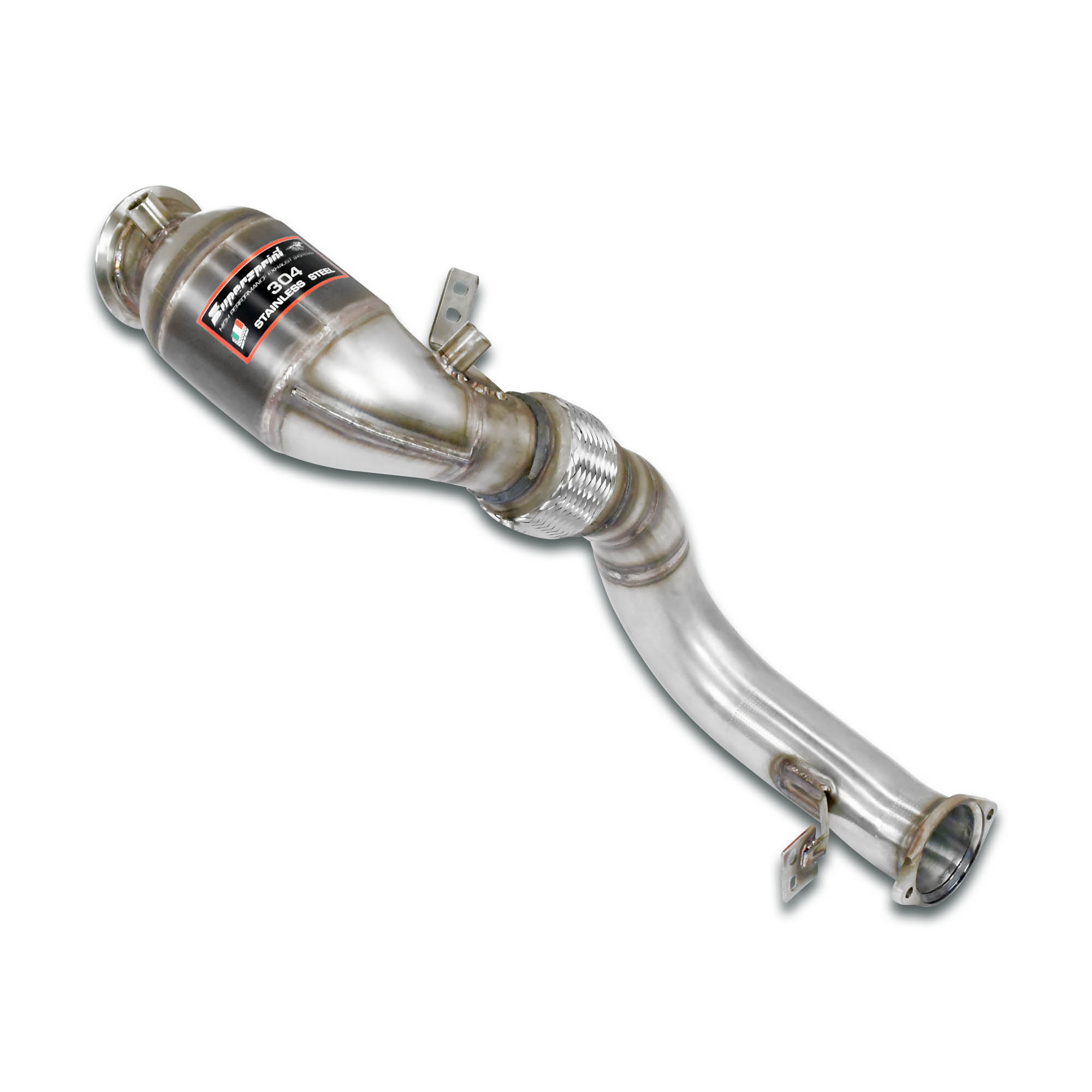 Downpipe + catalizzatore metallico destro