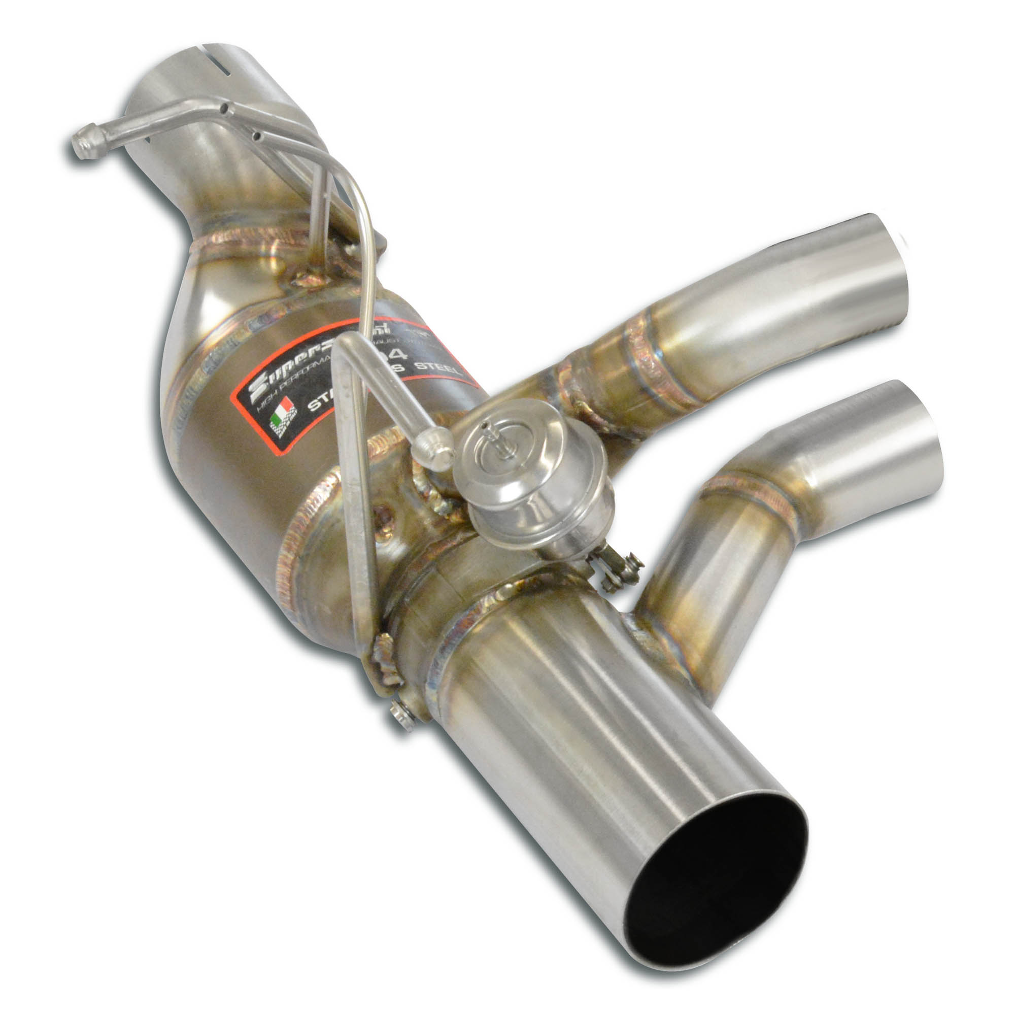 Tubo posteriore sinistro con valvola + Catalizzatore metallico<br>(Elimina GPF)  