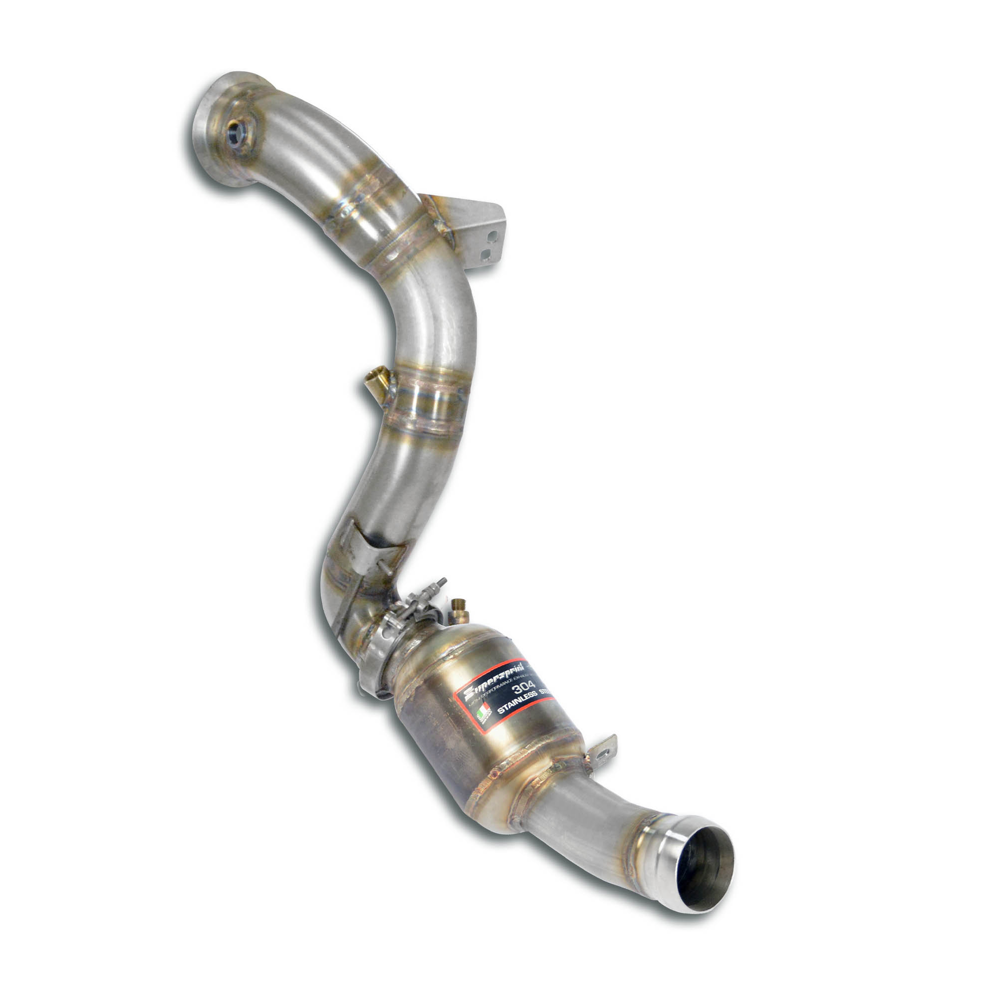 Downpipe Sinistro + catalizzatore metallico<br>Elimina catalizzatore primario + GPF 