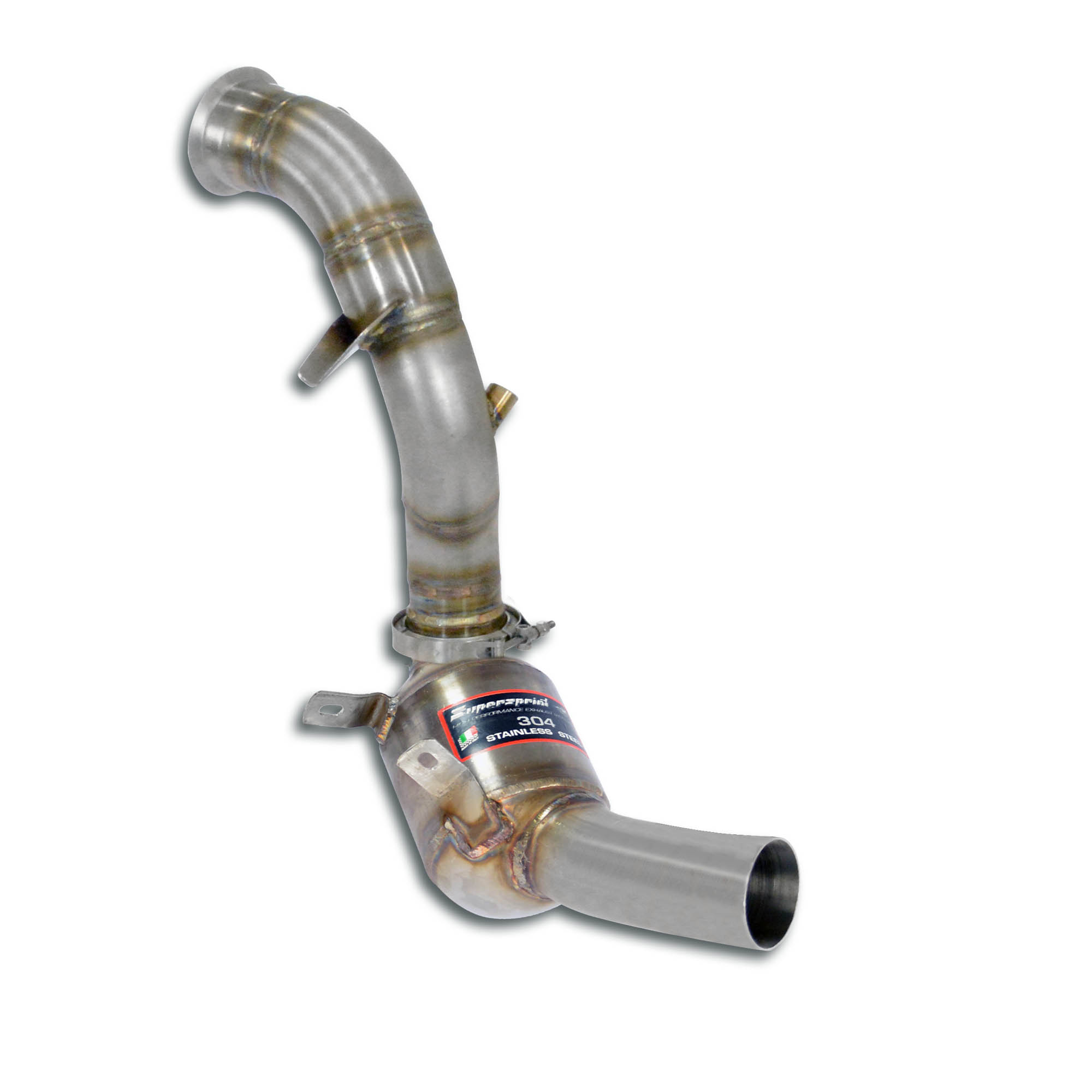 Downpipe Destro + catalizzatore metallico<br>Elimina catalizzatore primario + GPF 