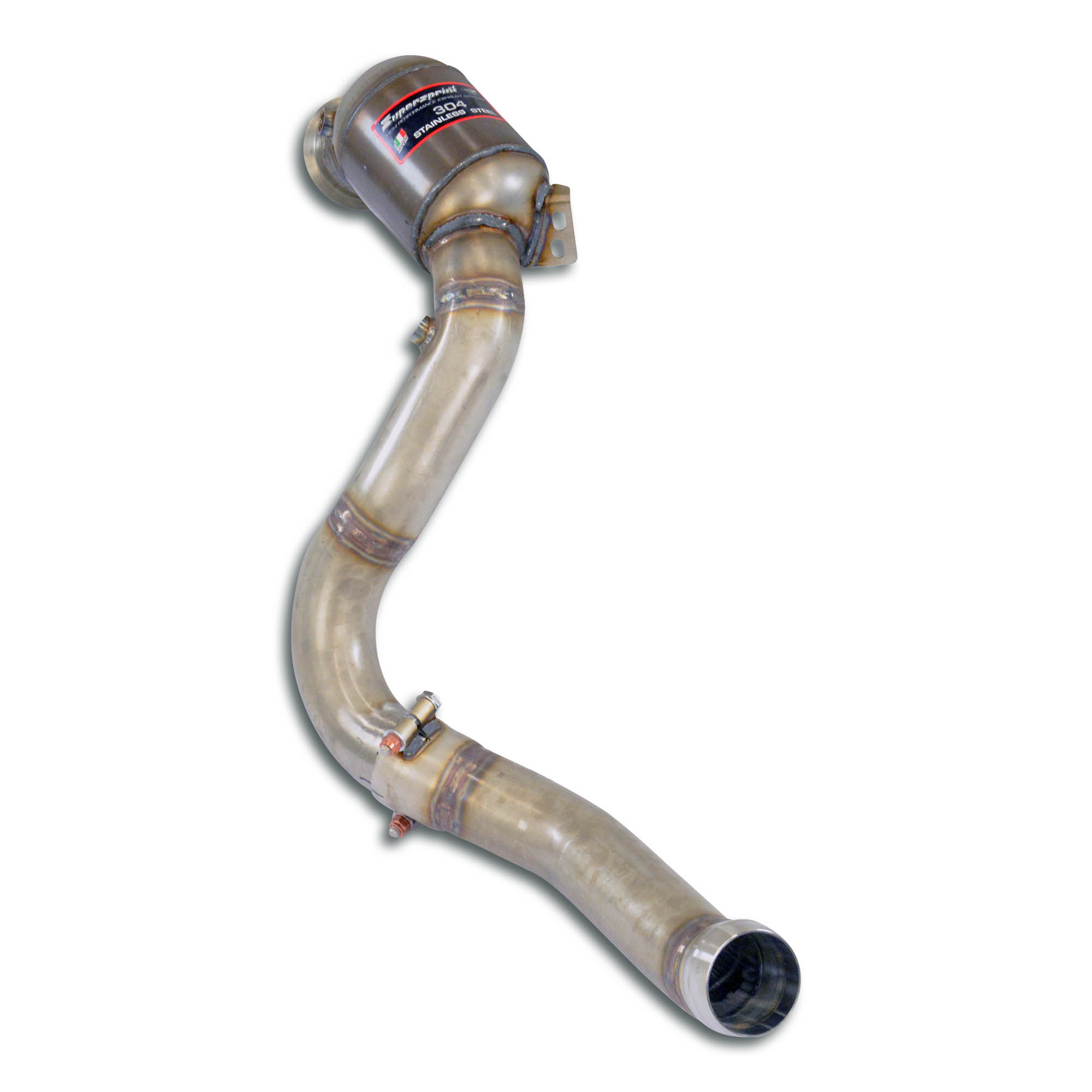 Downpipe Sinistro + pre-catalizzatore metallico<br>Elimina catalizzatore secondario + GPF (RHD - LHD)  