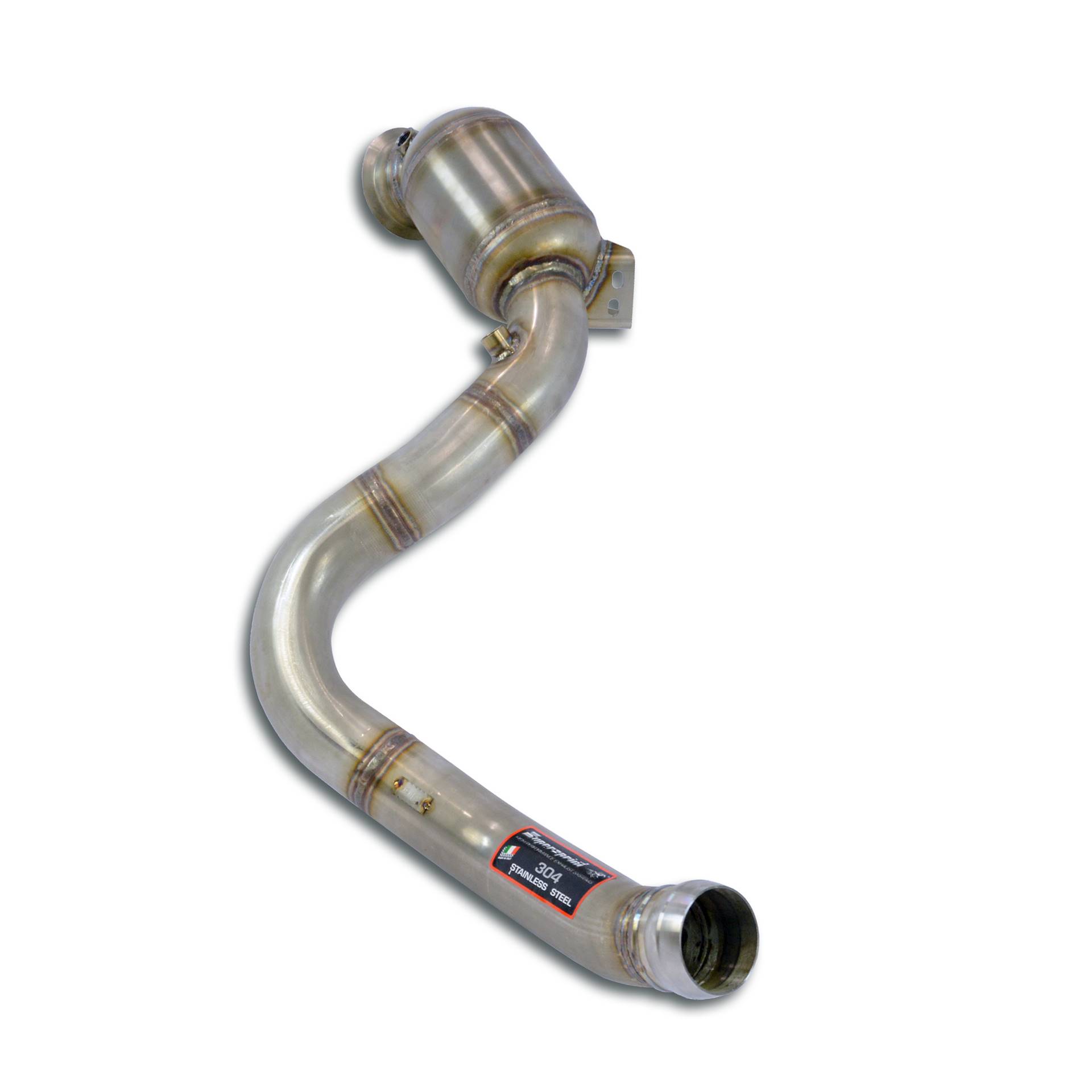 Downpipe Sinistro + pre-catalizzatore metallico<br>Elimina catalizzatore secondario + GPF  
